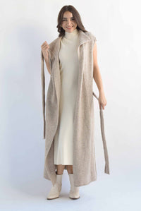 Fashion Styled Chaleco largo punto Arena