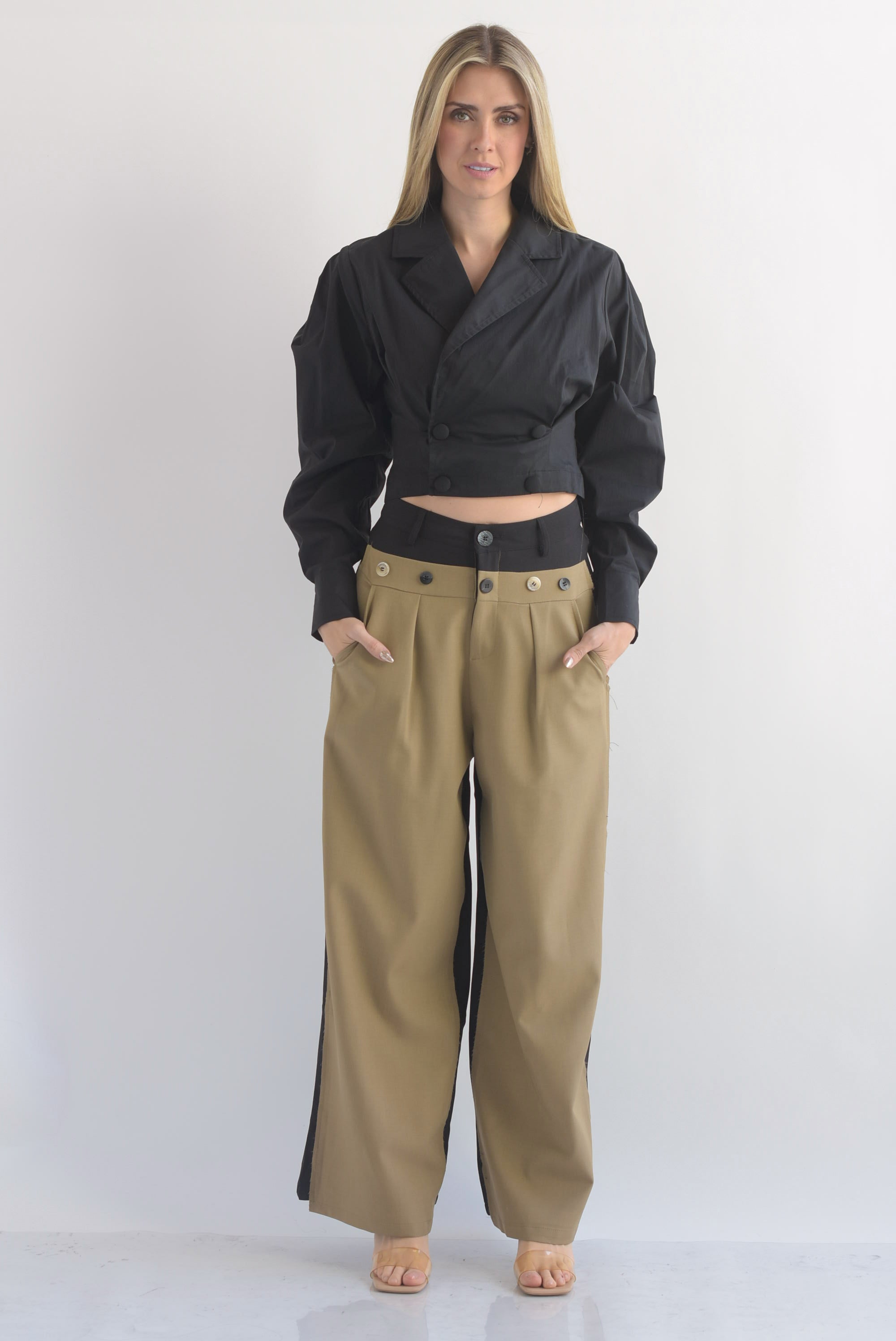 Pantalón doble en sobreposición