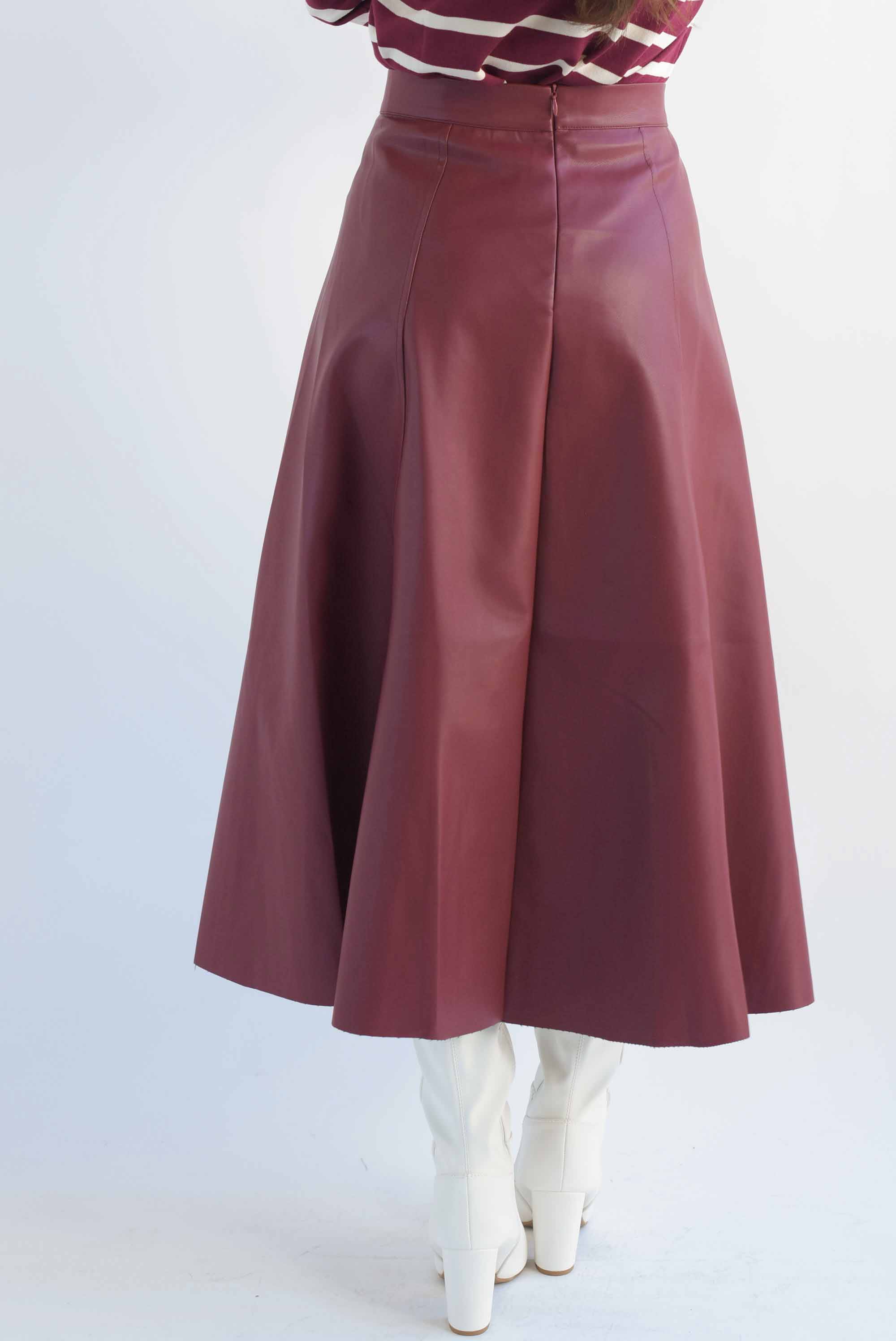 Falda vinipiel corte A Vino