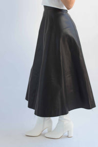 Fashion Styled Falda vinipiel corte A Negro