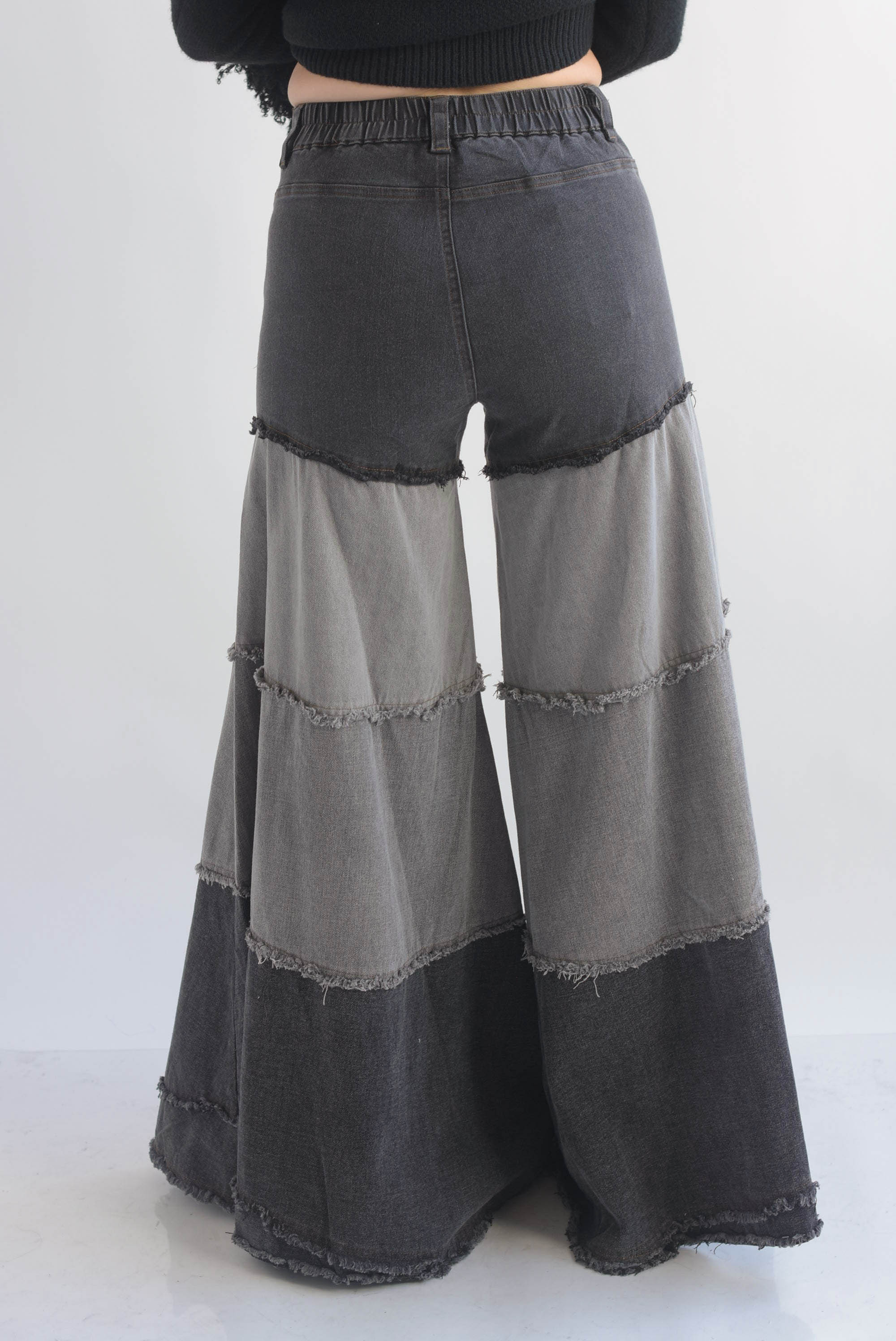 Jeans patchwork pata de elefante