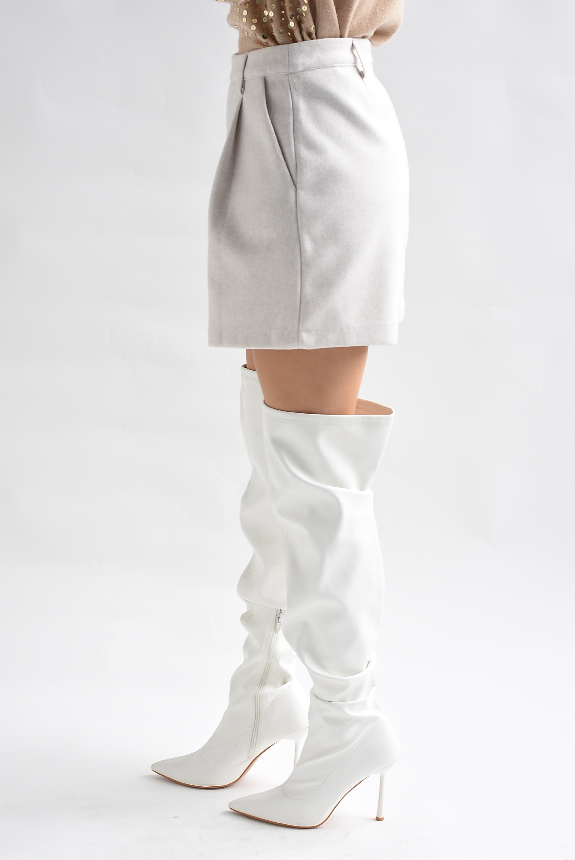 Short tipo fleece Ivory