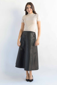 Fashion Styled Blusa punto manga corta Beige