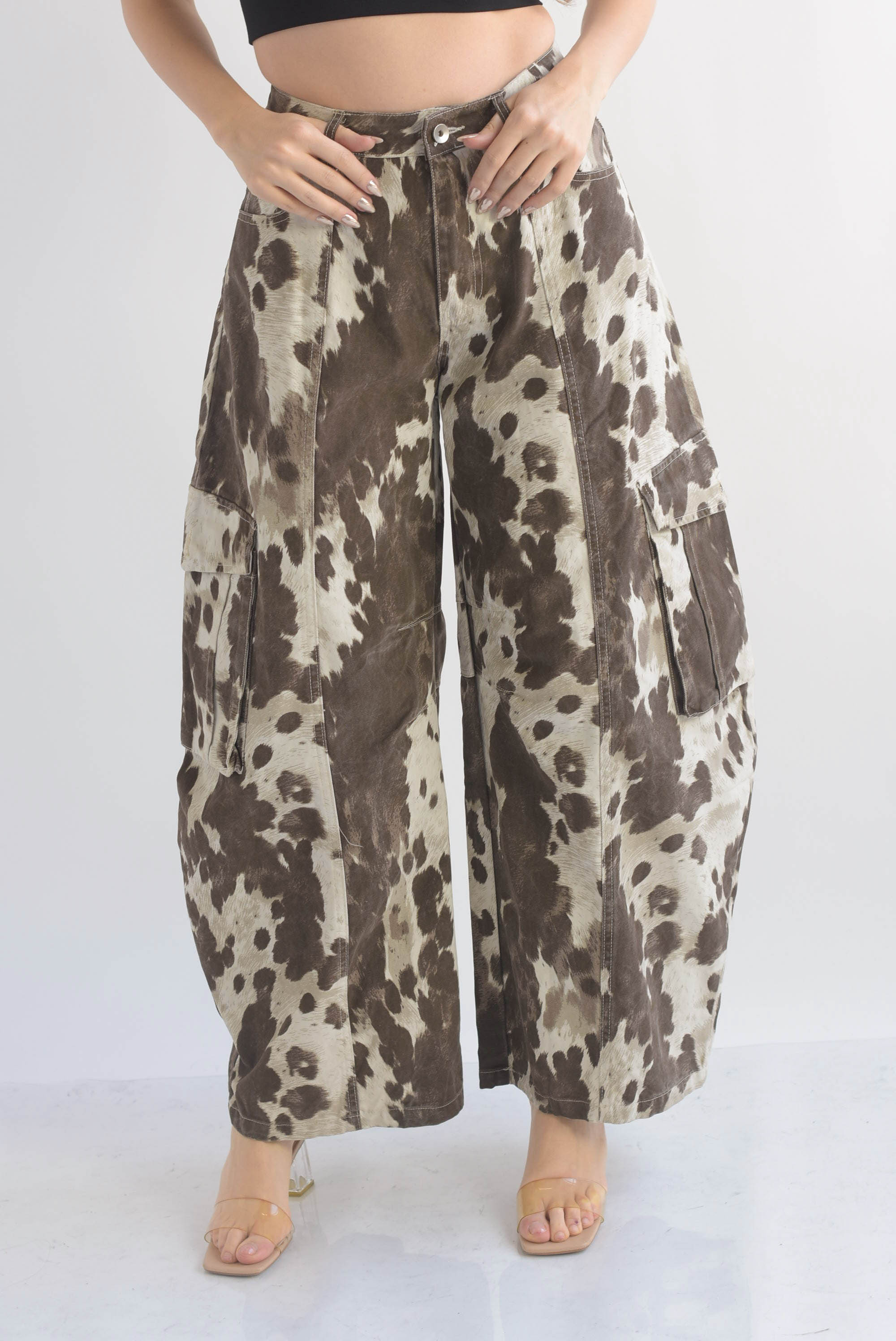 Jeans barrel cargo cow