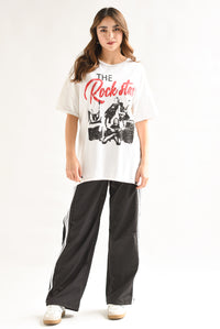 Fashion Styled T-Shirt THE ROCK STAR Blanca