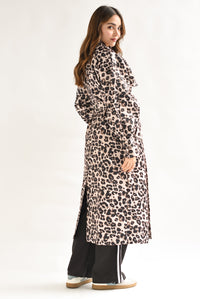 Fashion Styled Gabardina gruesa Leopardo