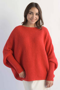 Fashion Styled Sweater manga vampiro Rojo