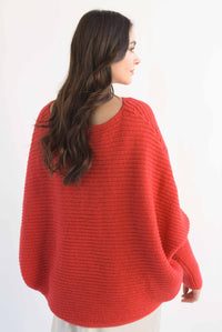 Fashion Styled Sweater manga vampiro Rojo