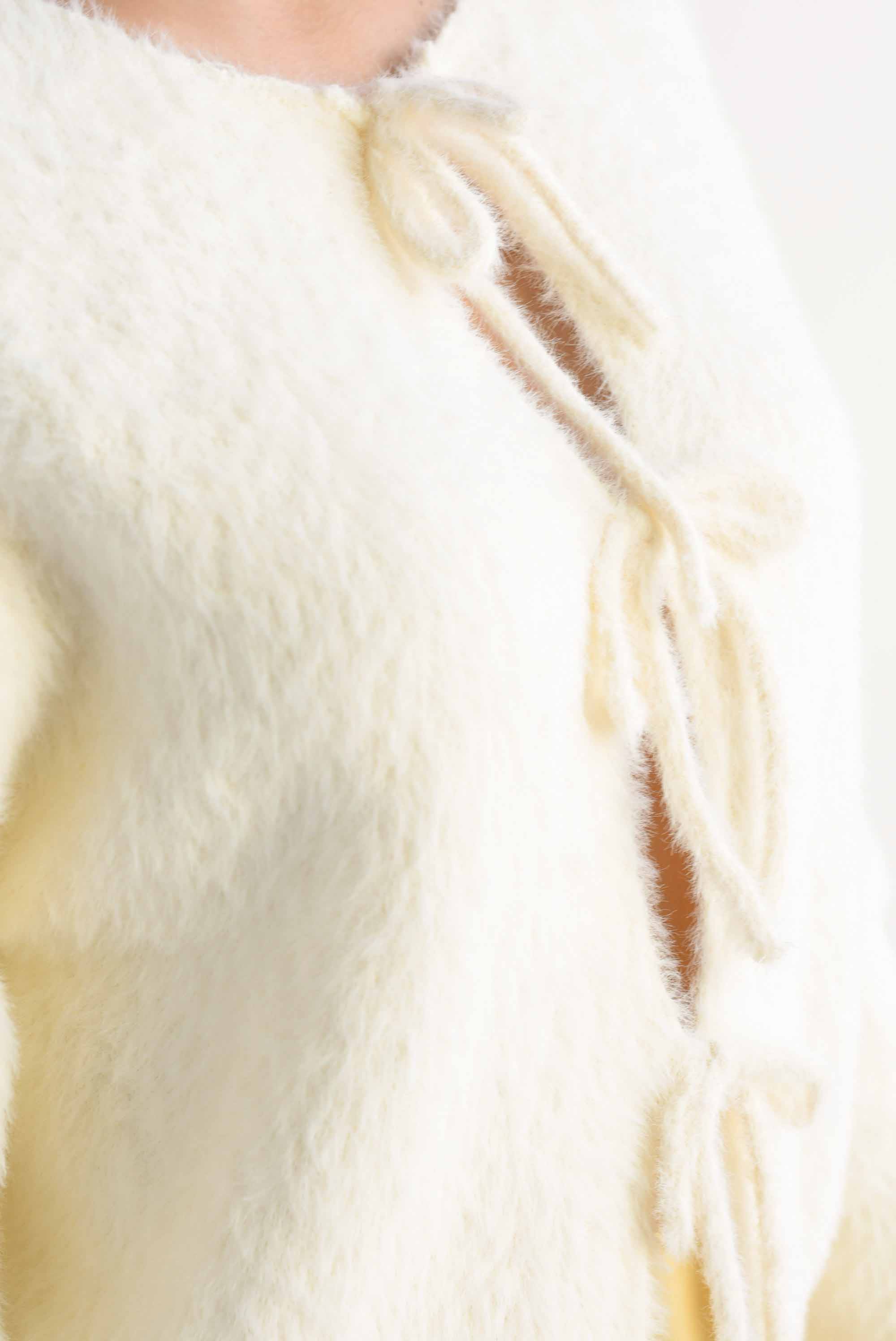 Sweater fur lazos Ivory