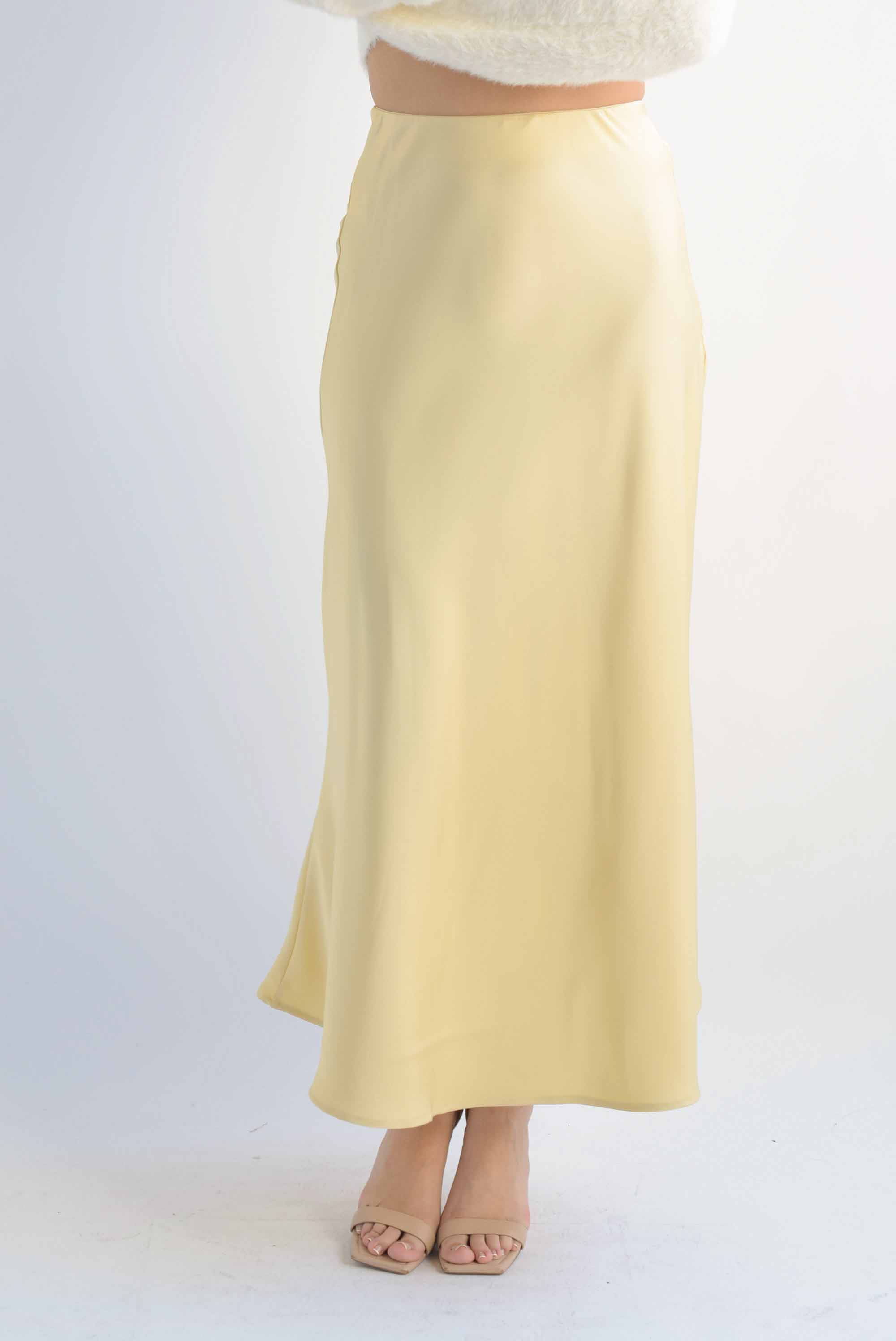Falda larga lencera corte A Amarilla