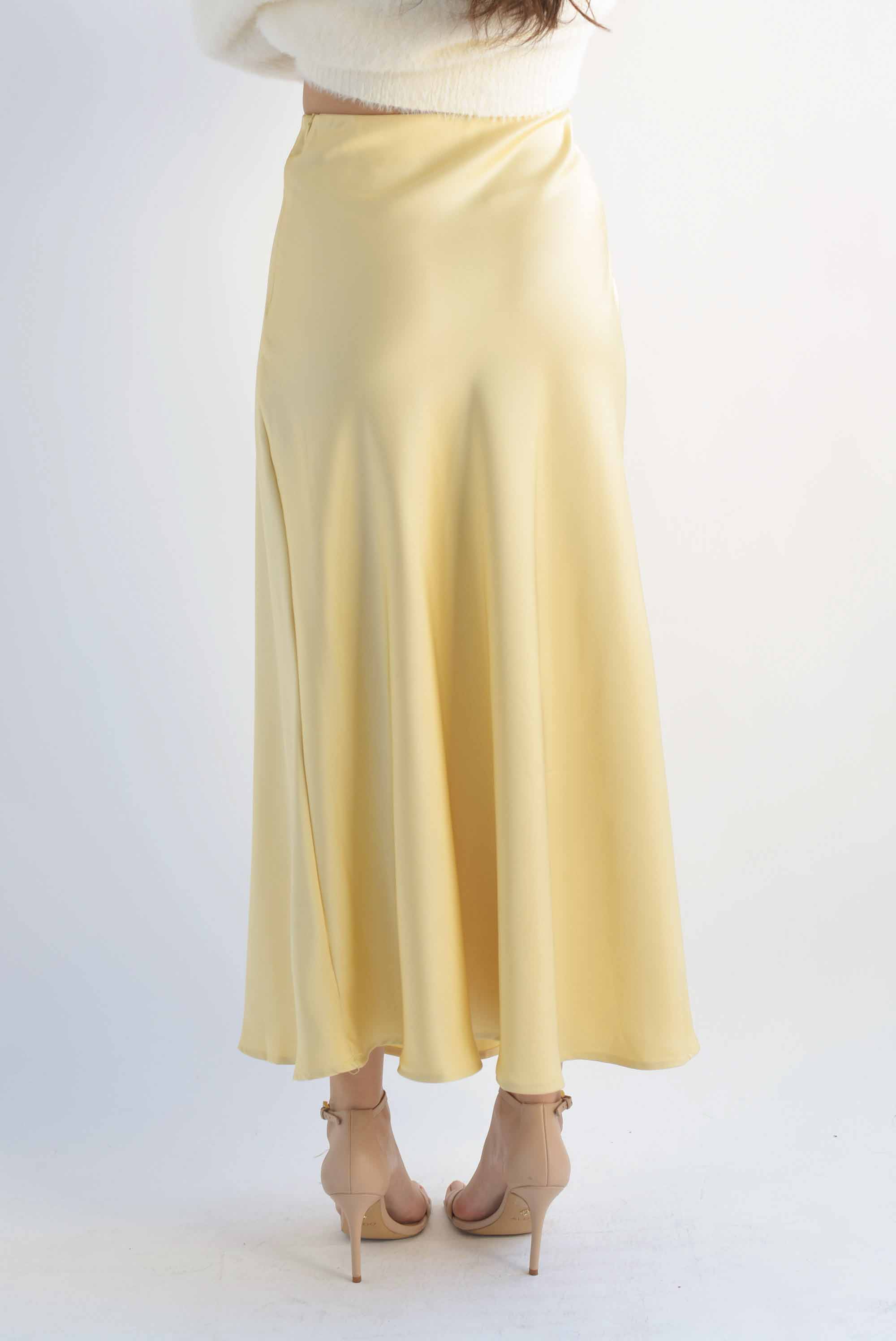Falda larga lencera corte A Amarilla