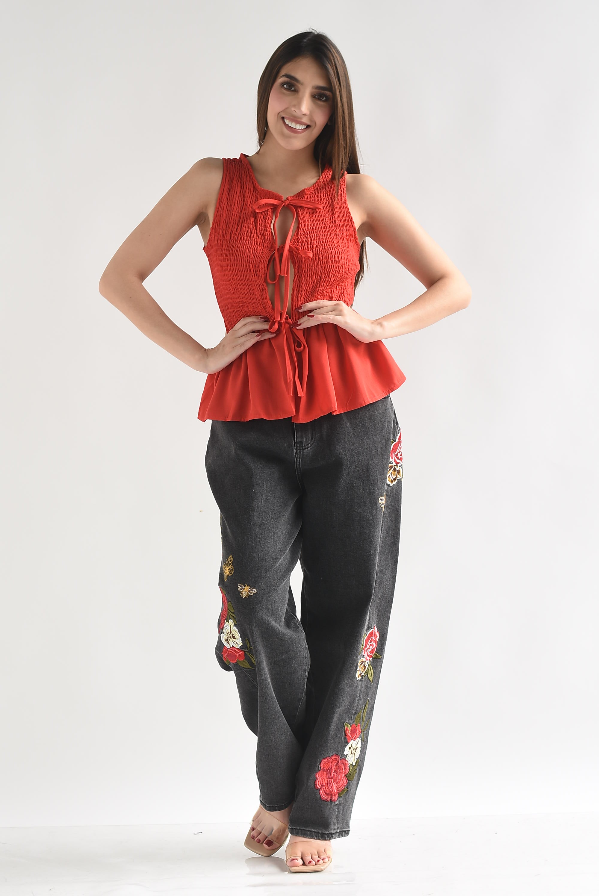 Blusa peplum lazos