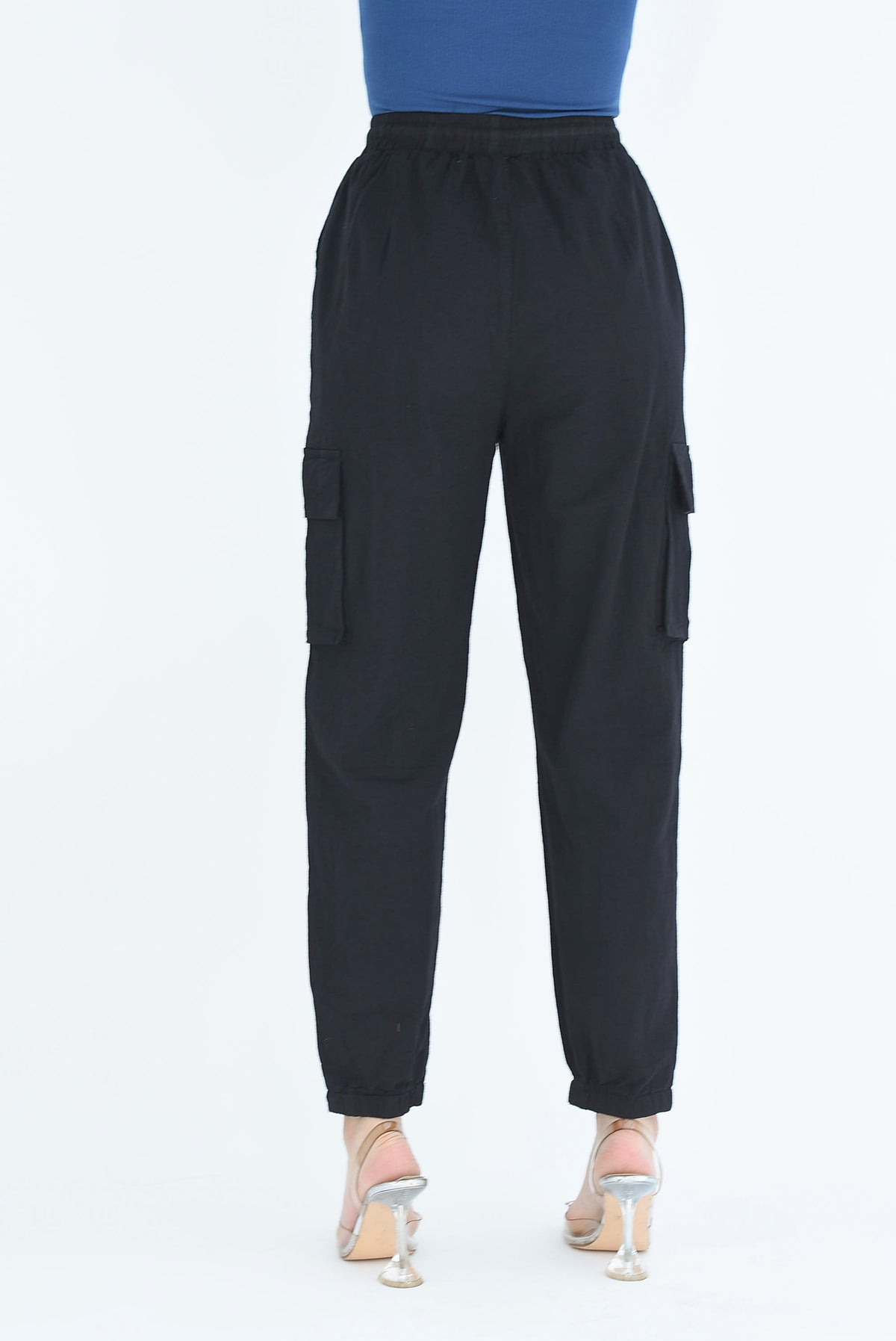 Jogger cargo lino Negro