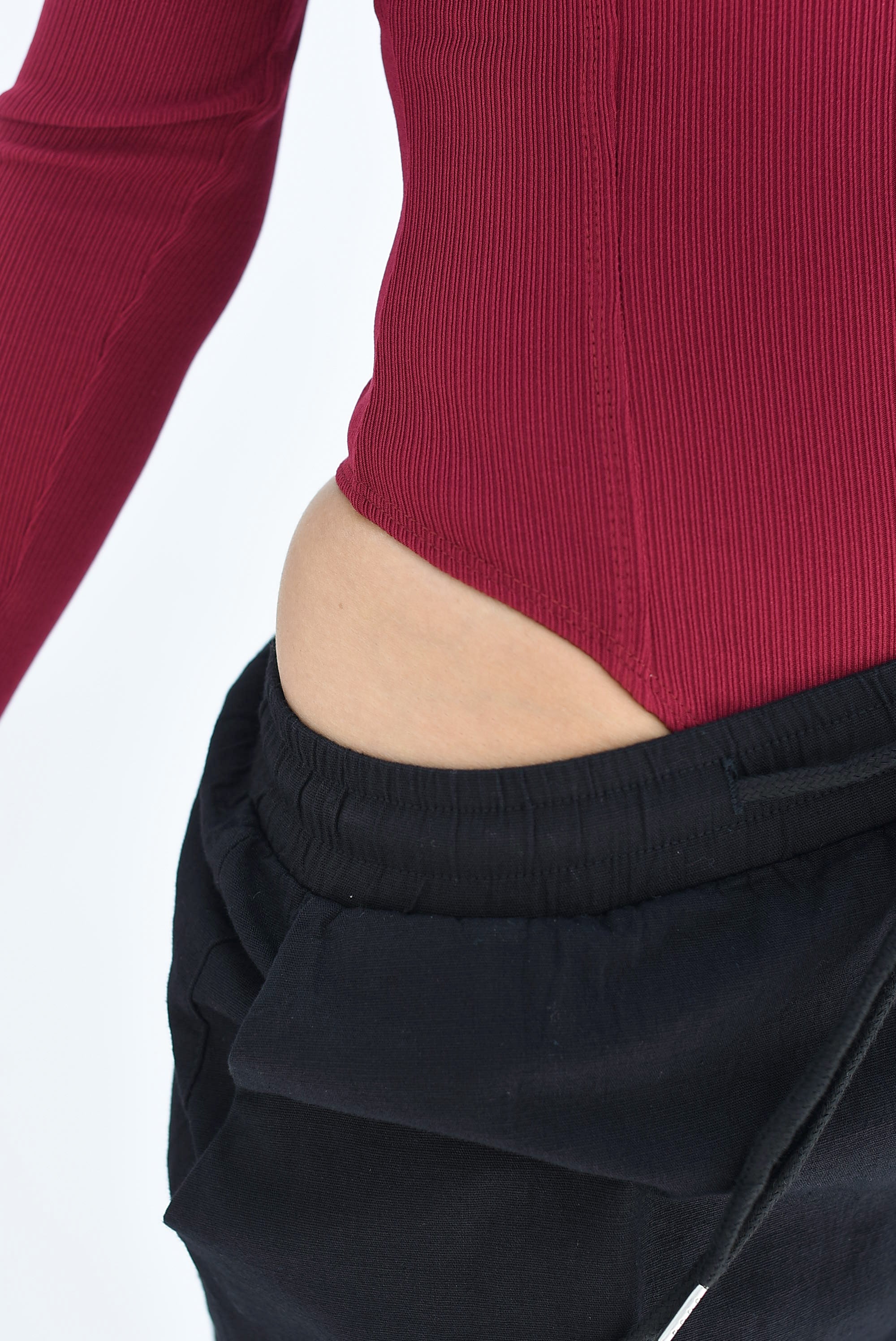 Body licra canalé Cereza