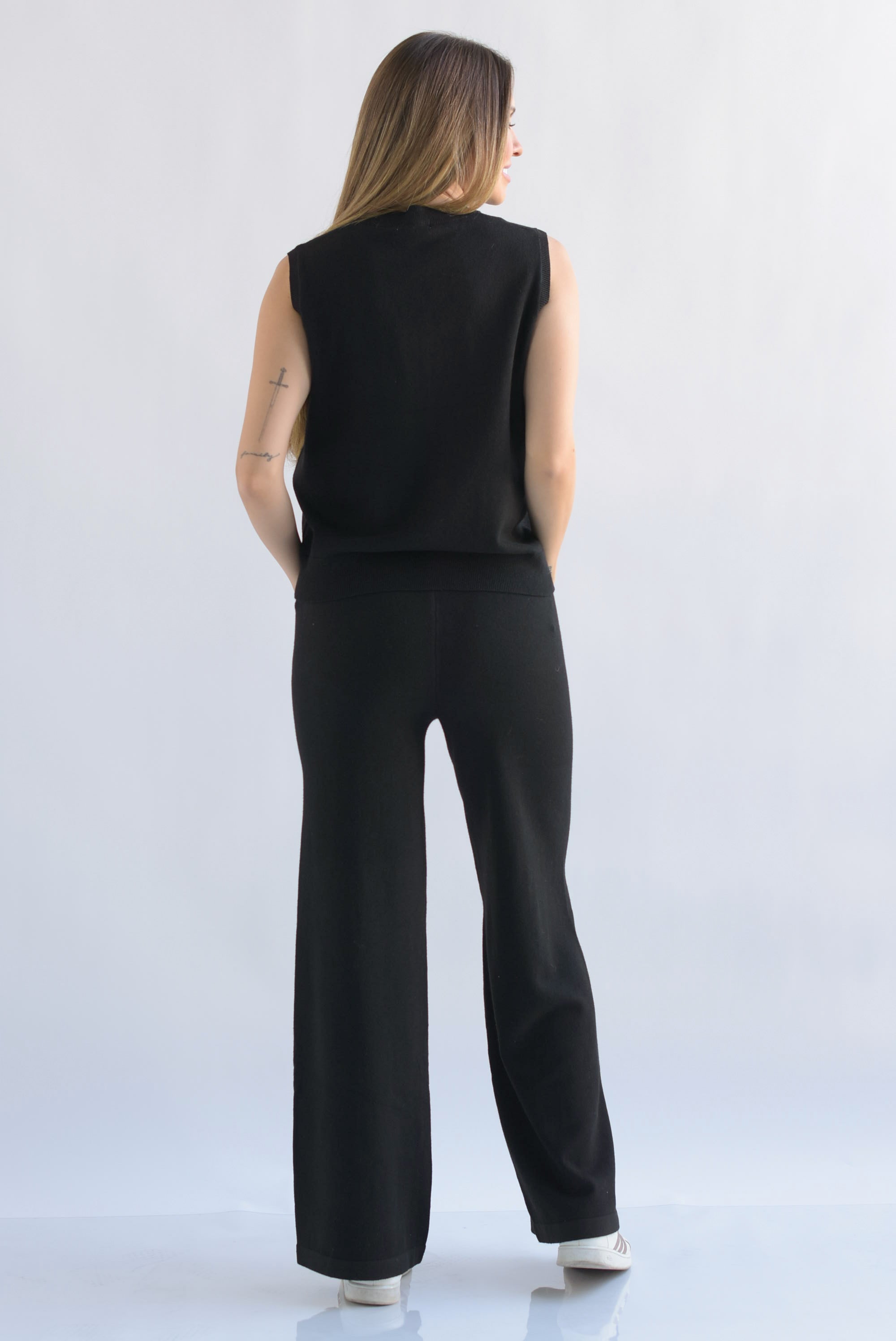 Set Pantalón y Chaleco punto Negro
