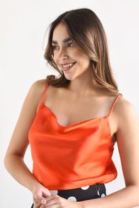 Fashion Styled Top lencero tirante ajustable Rojo Tomate