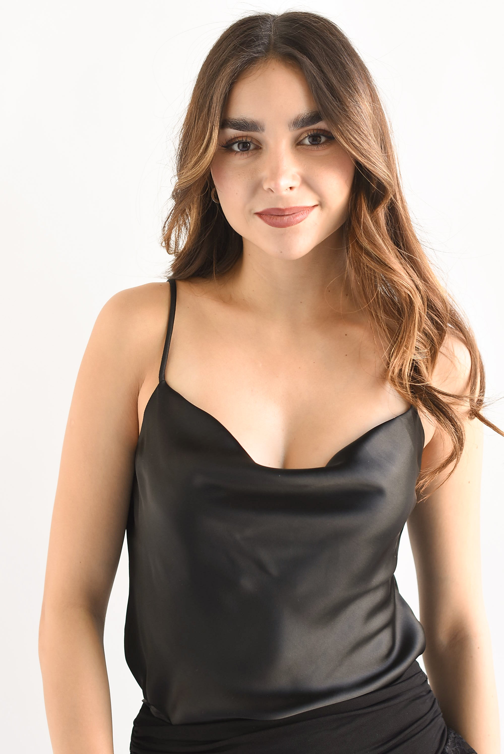 Top lencero tirante ajustable Negro