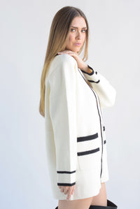 Fashion Styled Cárdigan largo filos Ivory