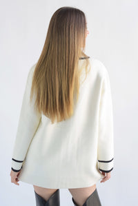 Fashion Styled Cárdigan largo filos Ivory