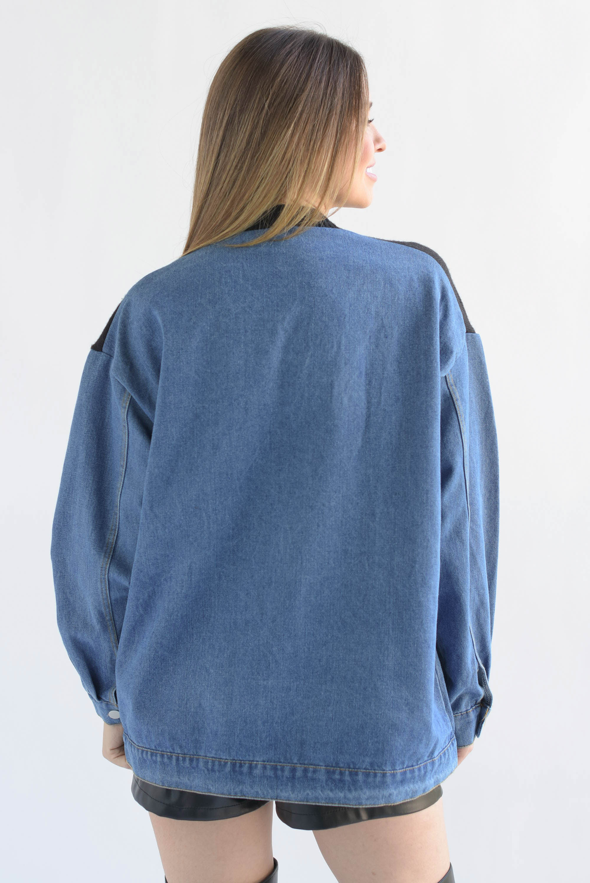 Cárdigan Denim punto Negro