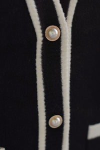 Fashion Styled Cárdigan largo filos Negro