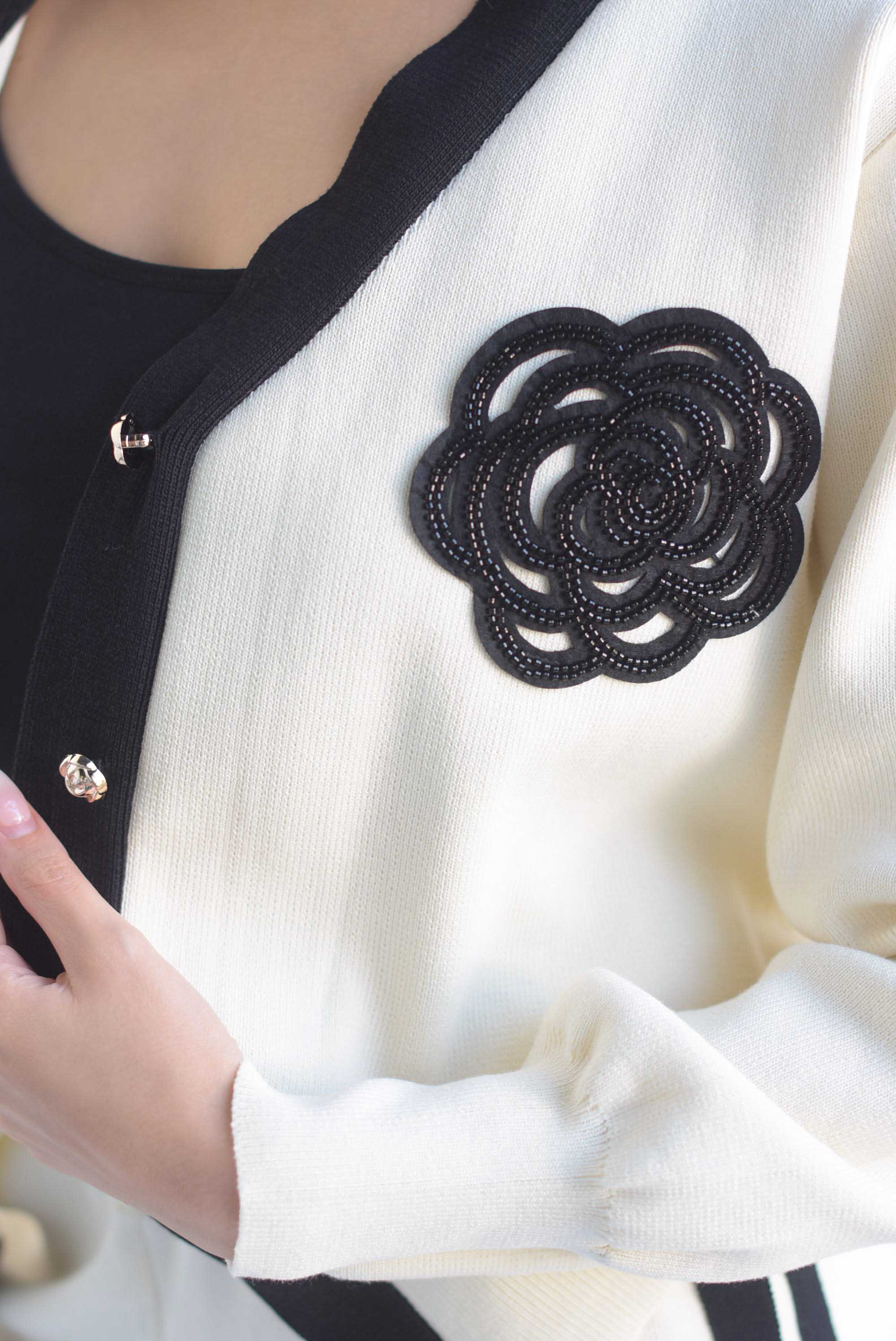 Set Pantalón track y Cárdigan Camelia punto