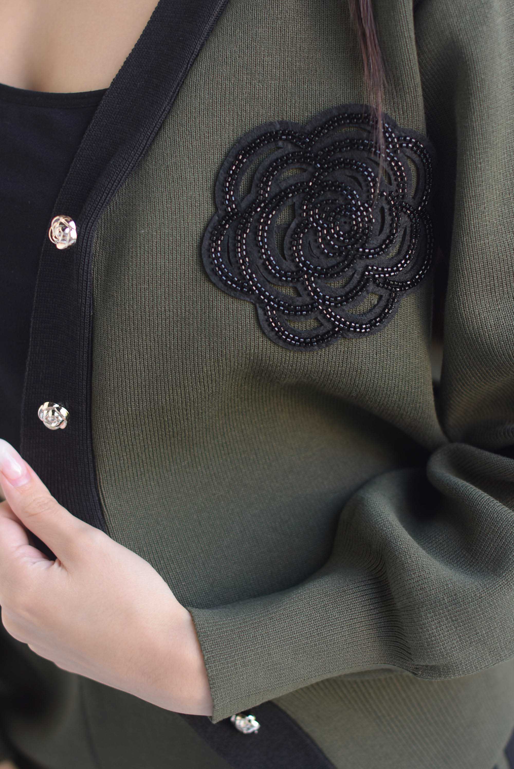 Set Pantalón track y Cárdigan Camelia punto