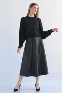 Fashion Styled Sweater manga vampiro calado Negro