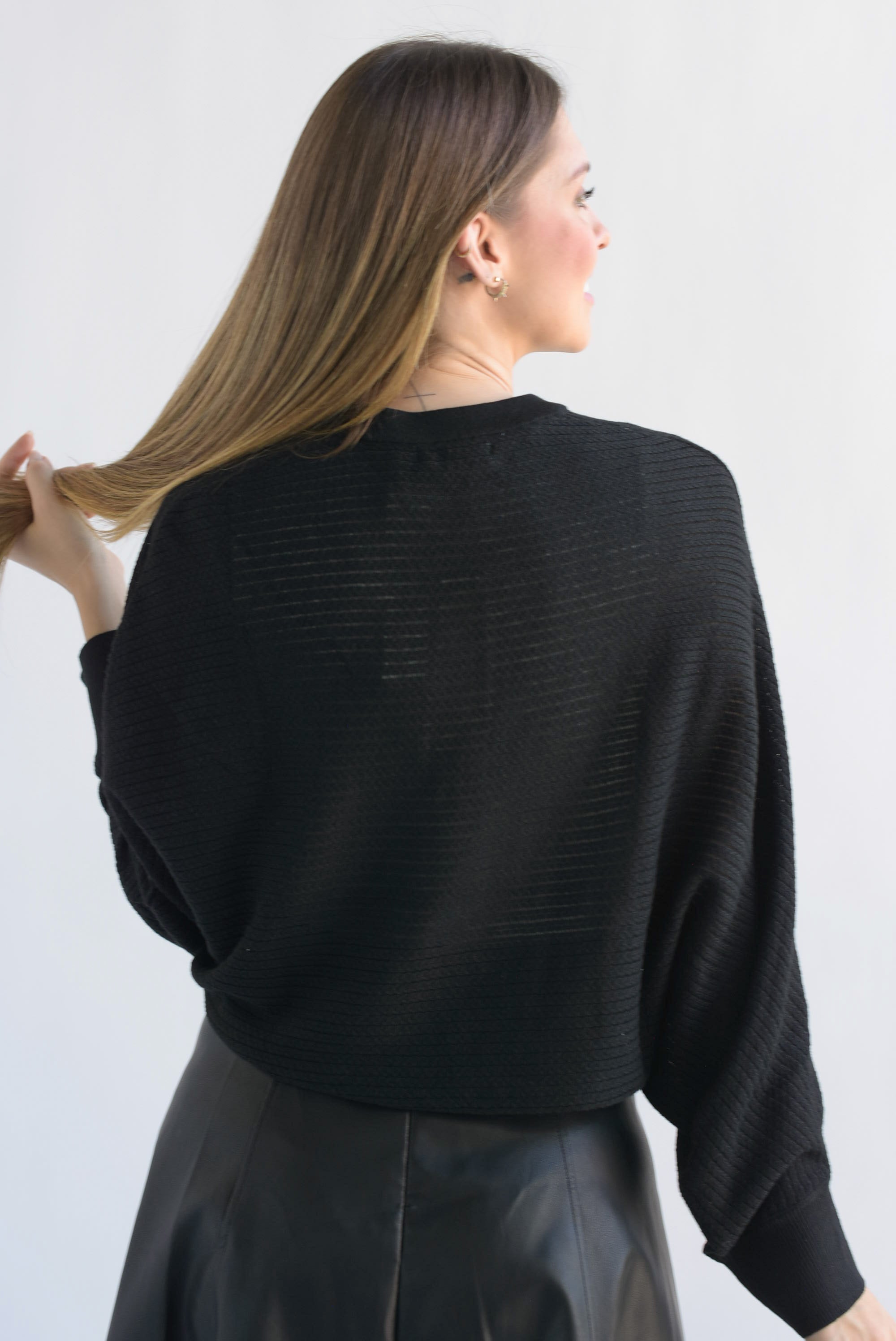 Sweater manga vampiro calado Negro