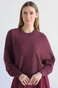 Fashion Styled Sweater manga vampiro calado Vino