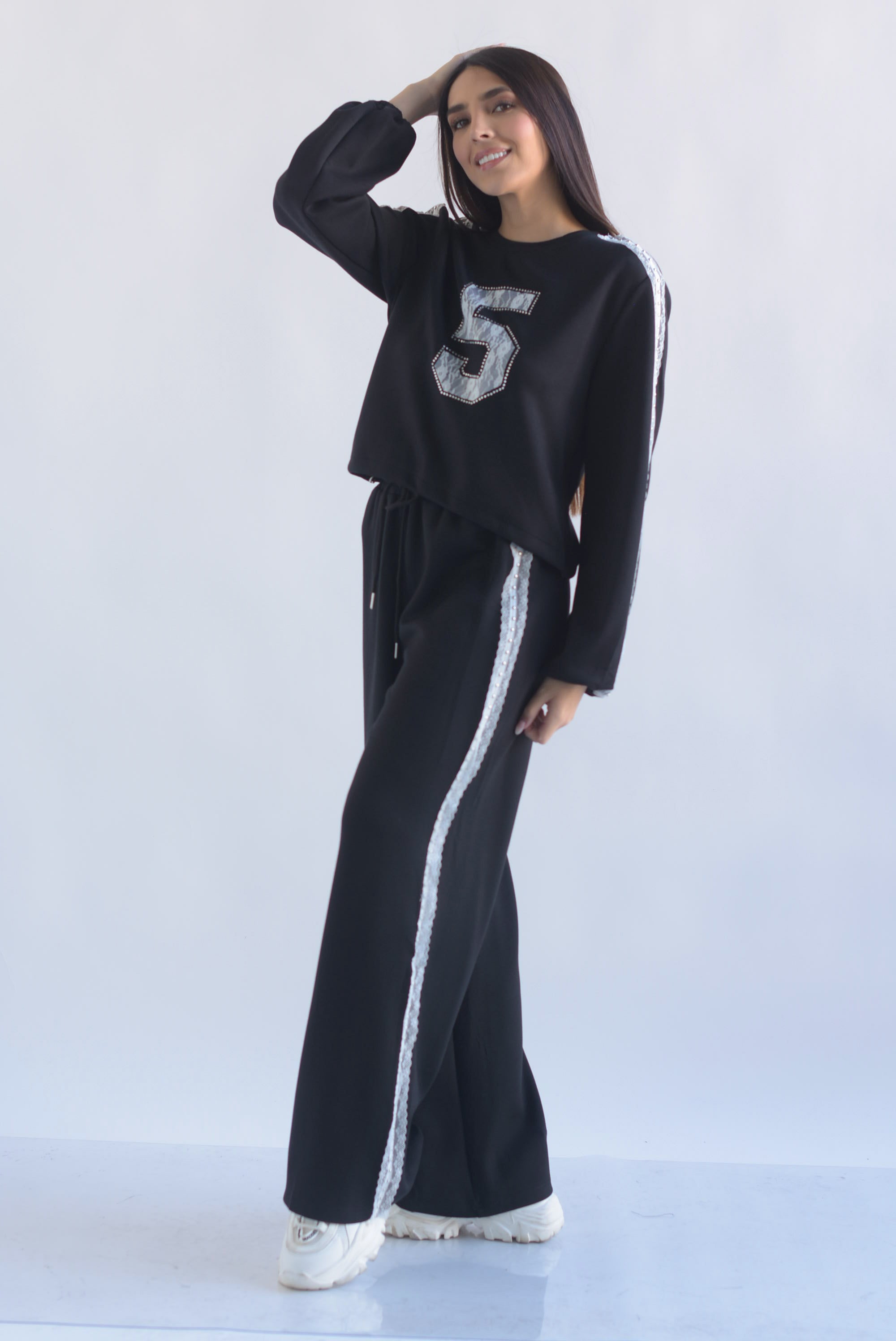 Set Pantalón y Sudadera #5 track encaje
