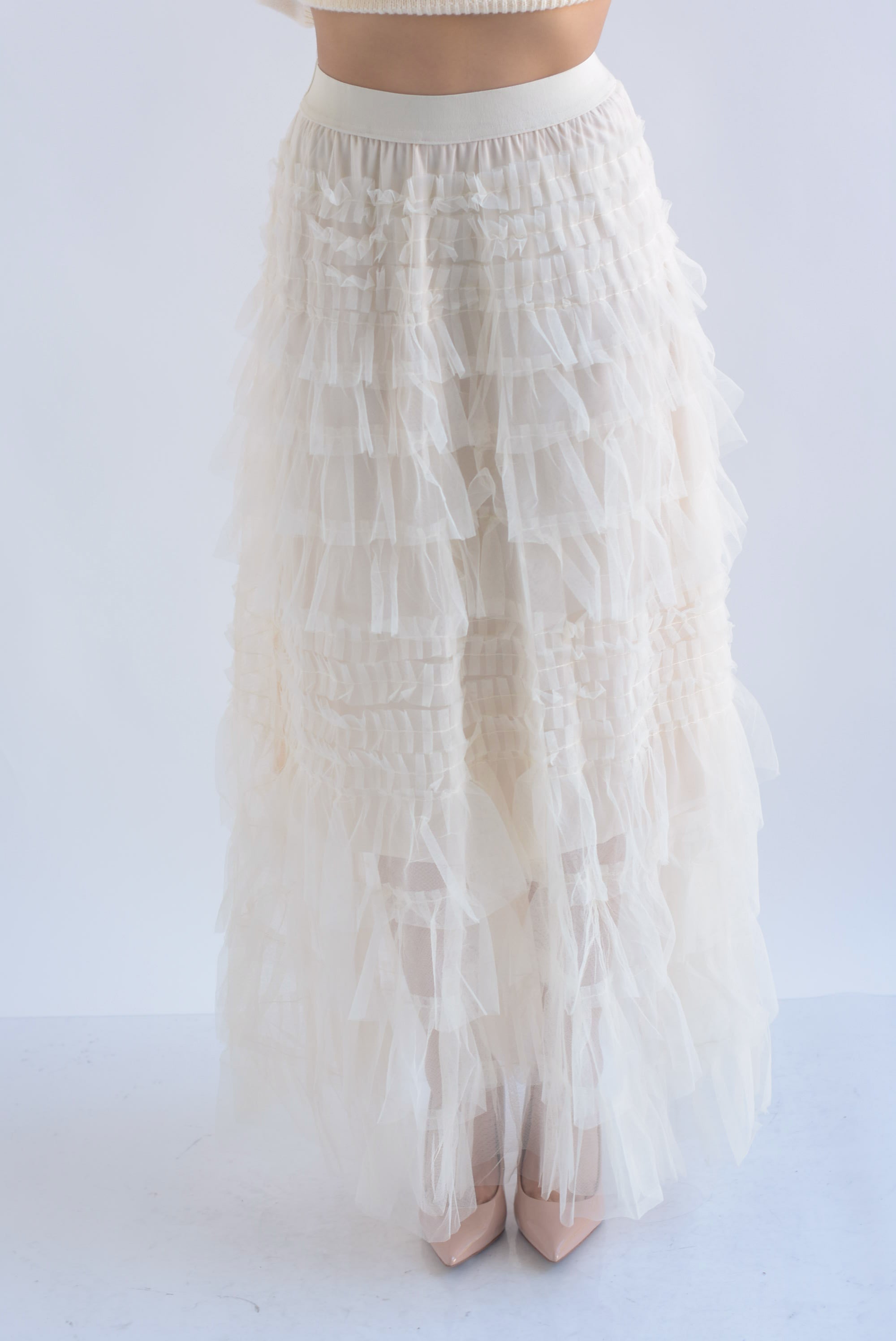 Falda tiras y olanes tulle