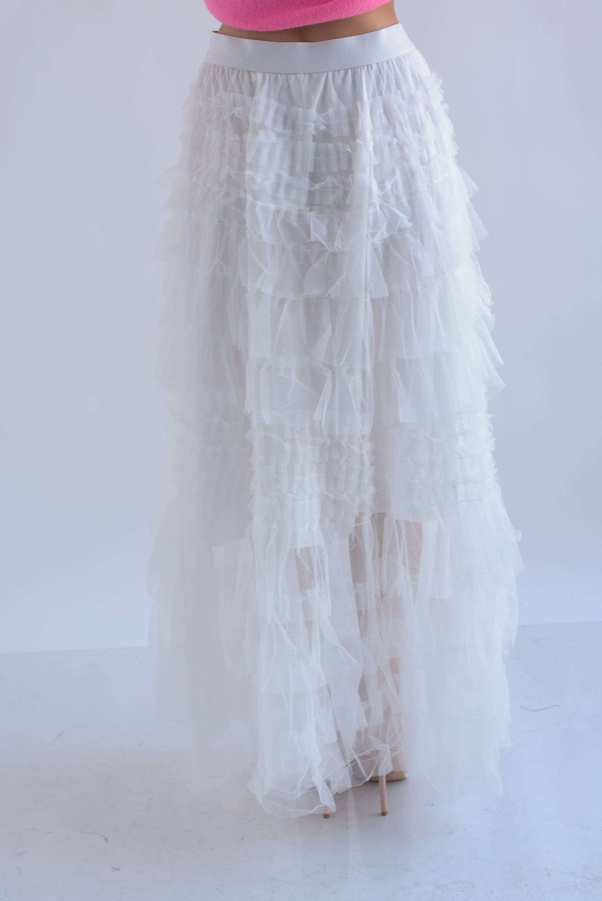 Falda tiras y olanes tulle