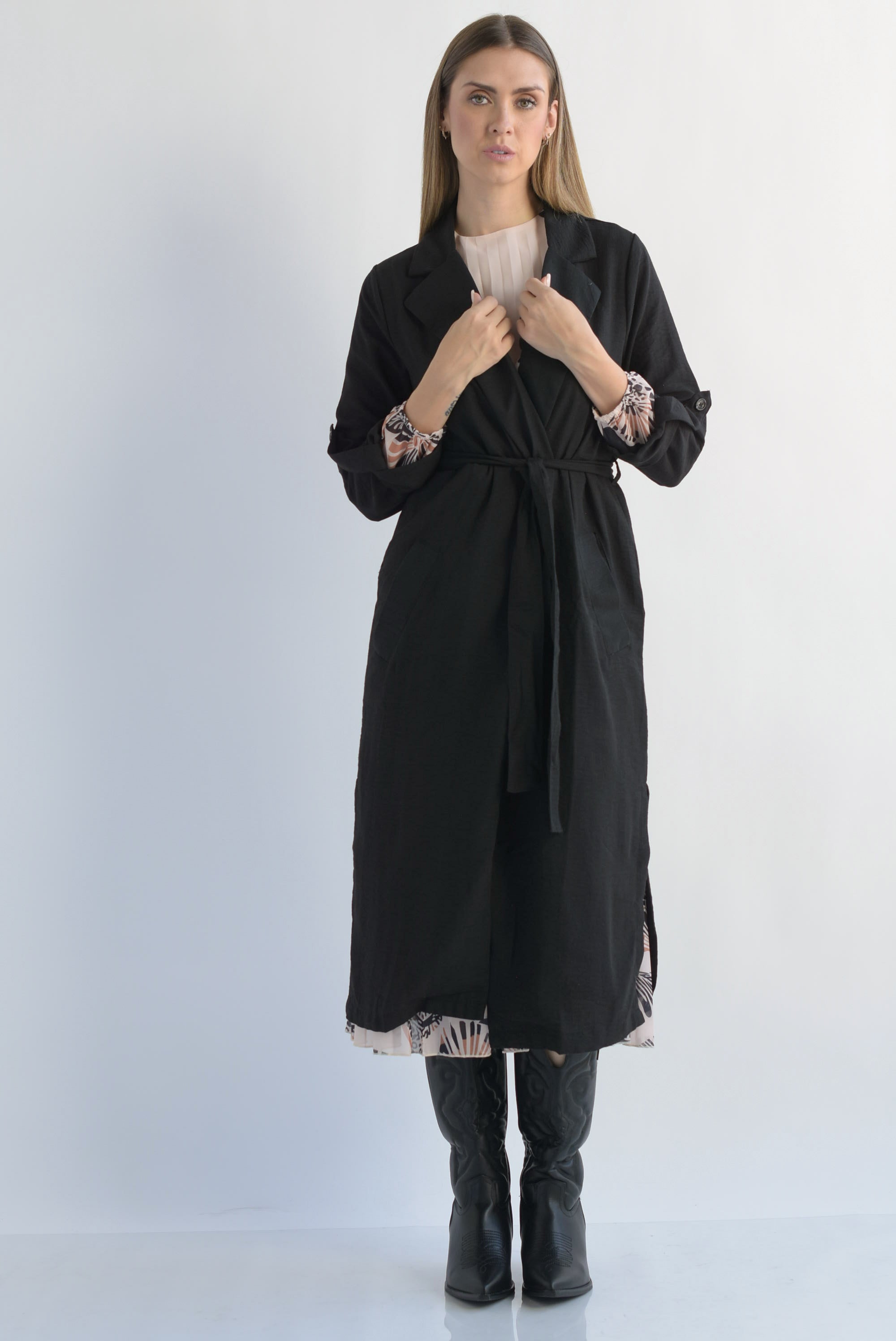 Gabardina ligera Negra