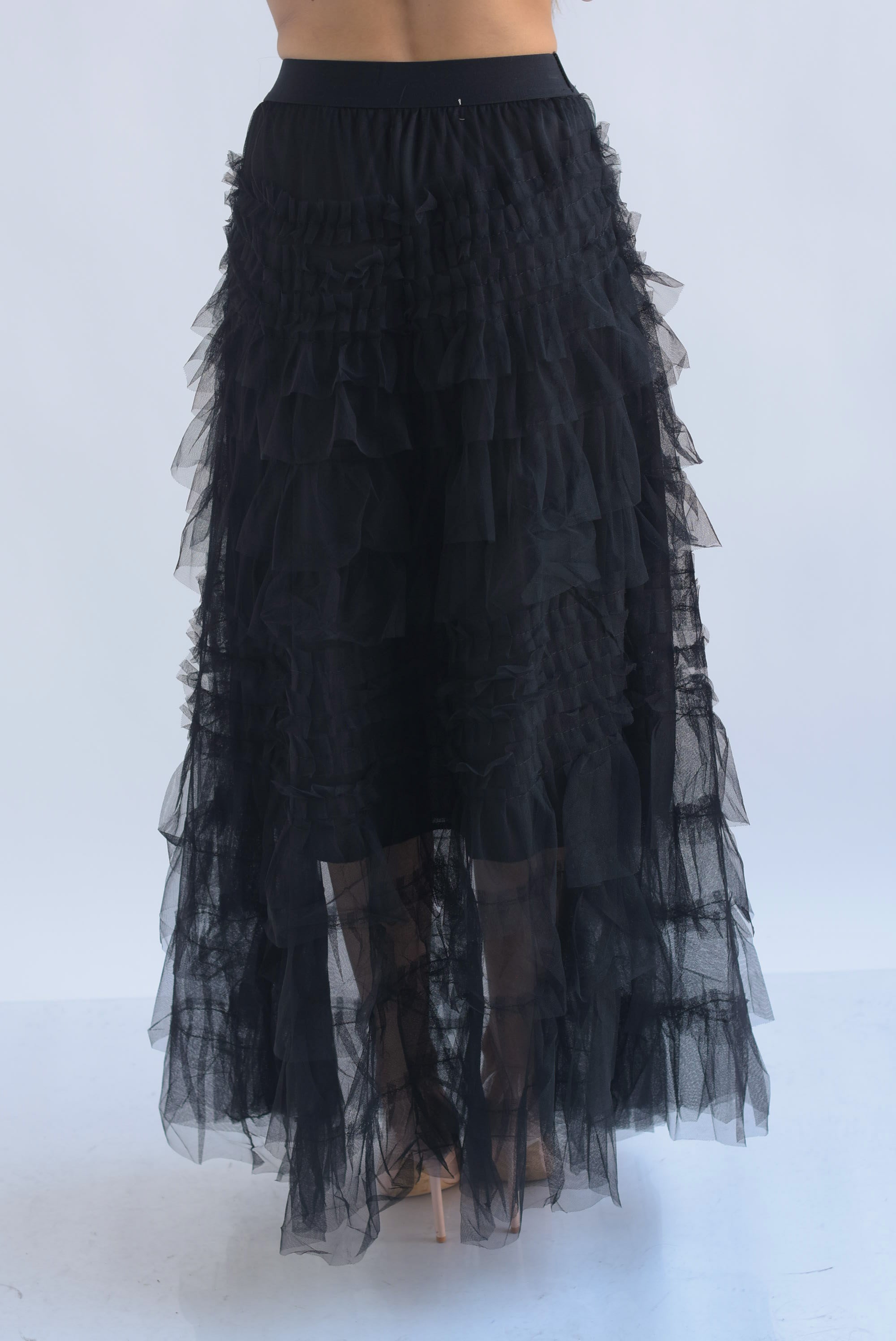 Falda tiras y olanes tulle