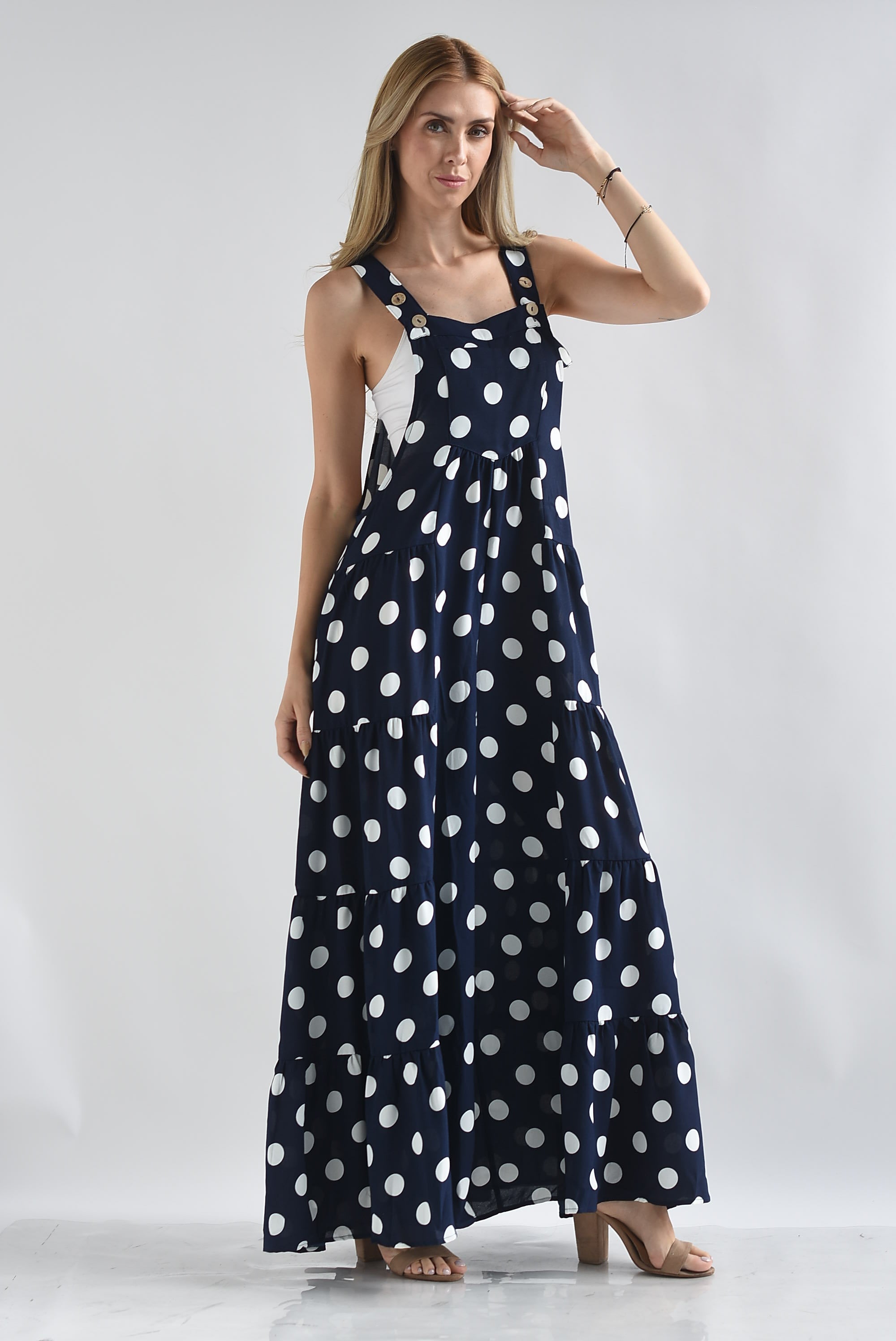 Overol pata de elefante polka dots