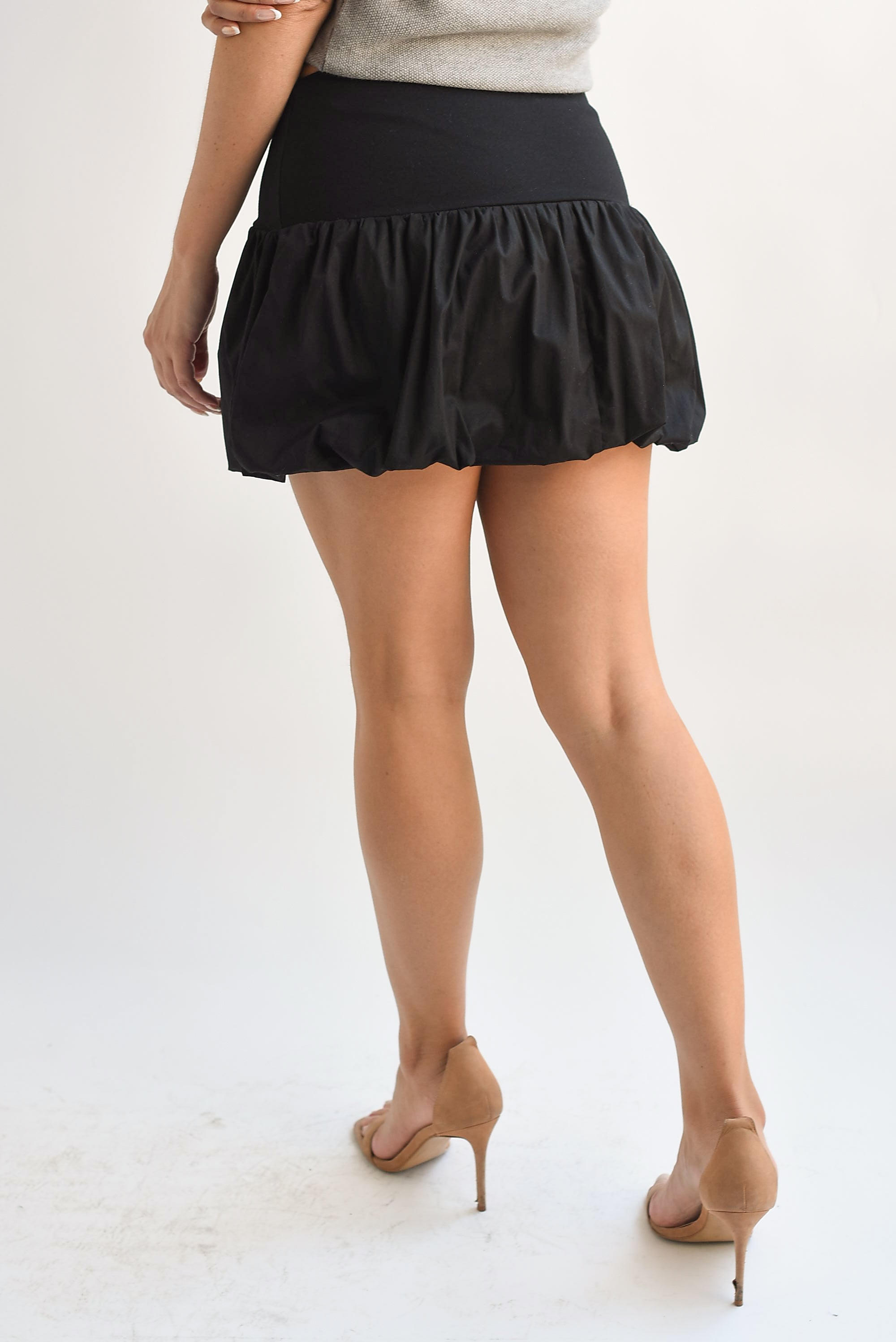 Falda globo pretina Negra
