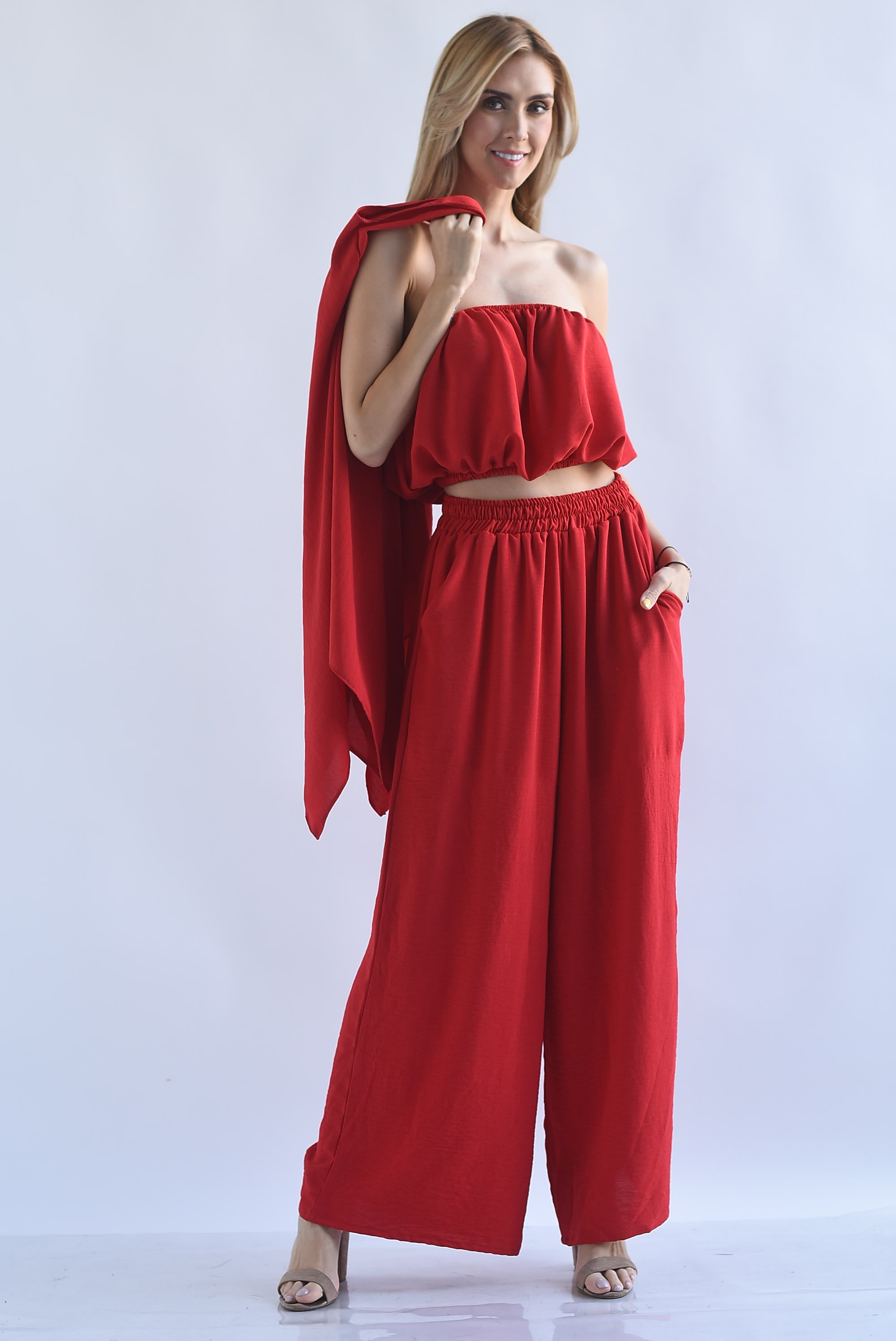 Set Pantalón, Capa poncho y Top