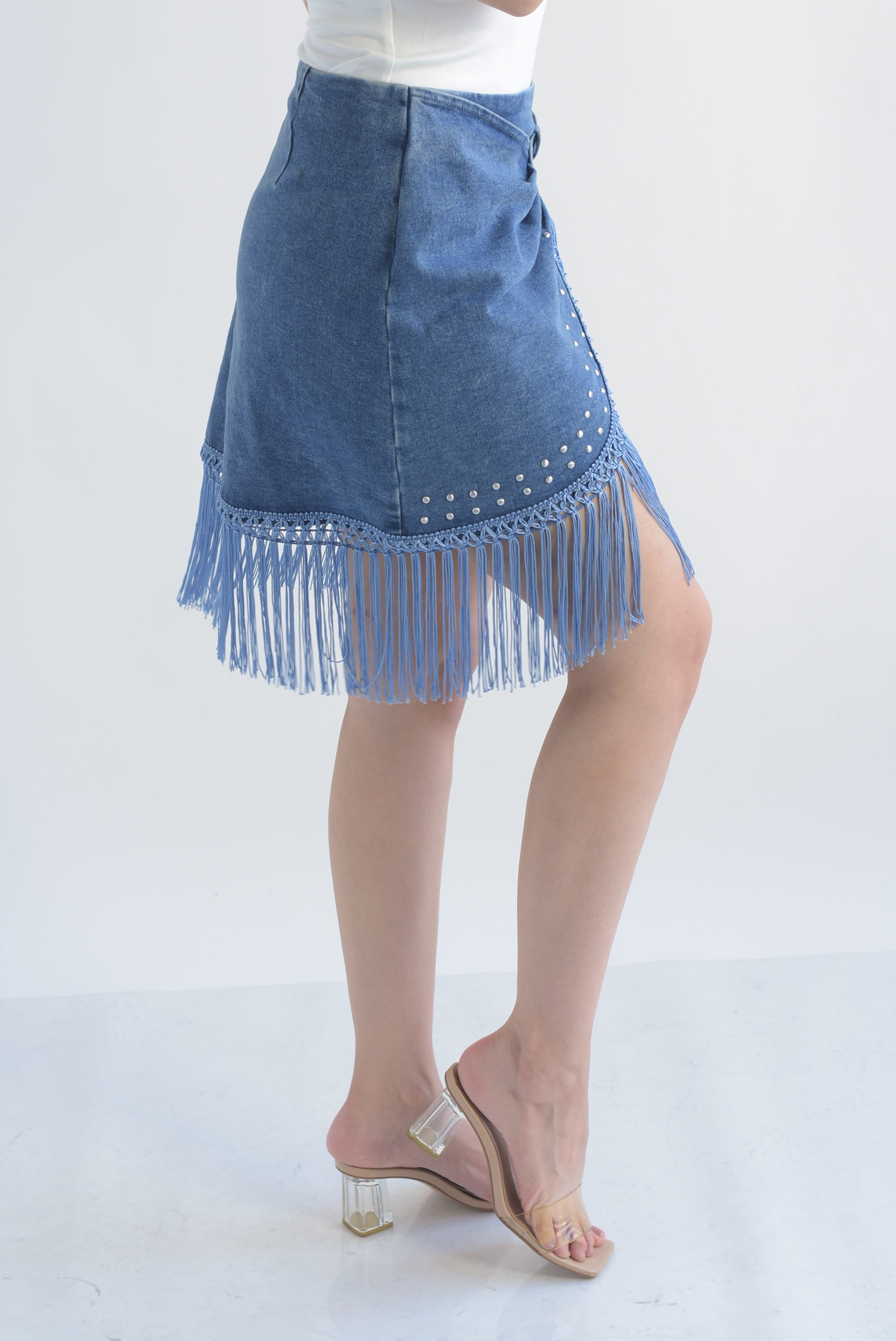 Falda envolvente flecos