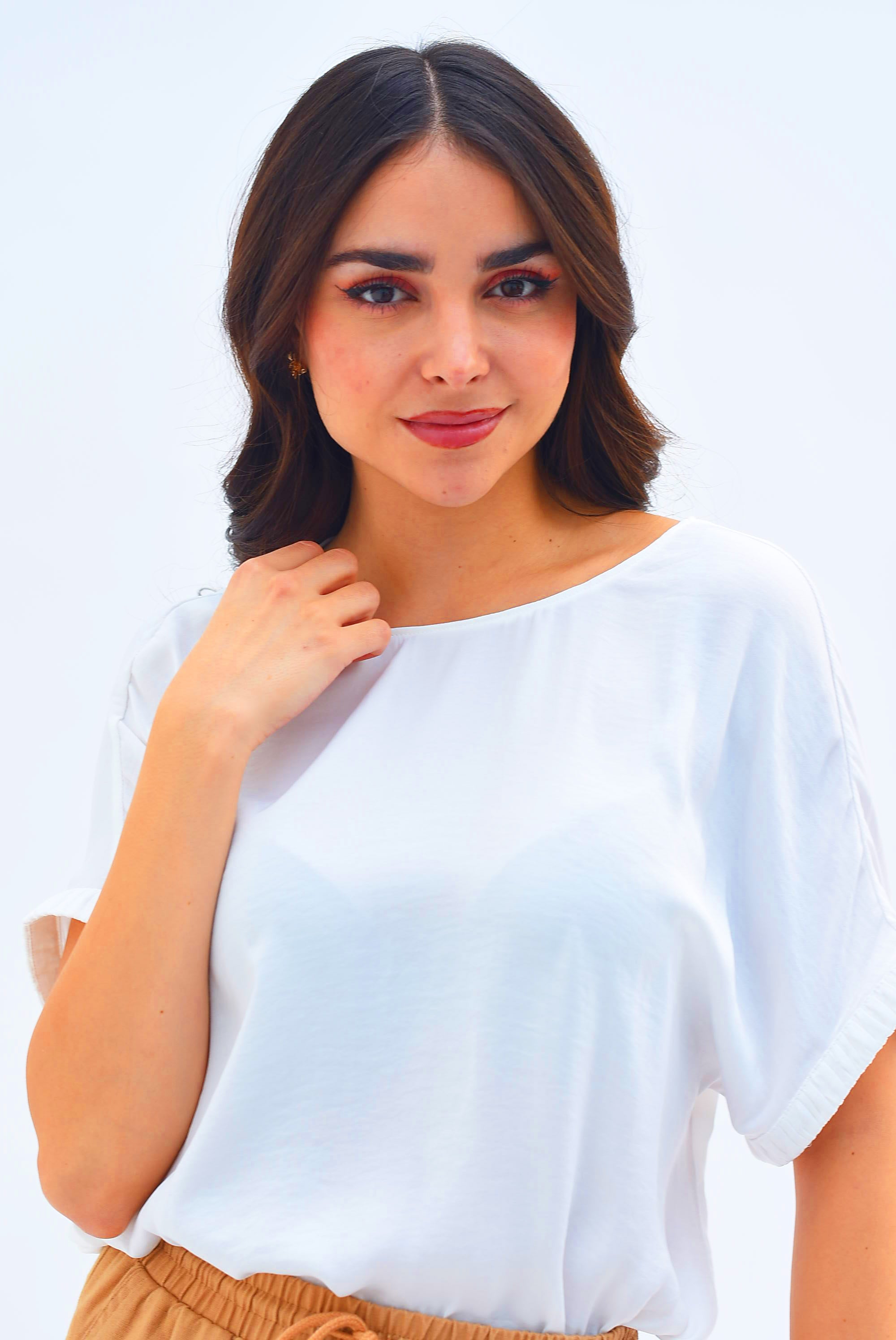 Blusa tipo seda Blanca