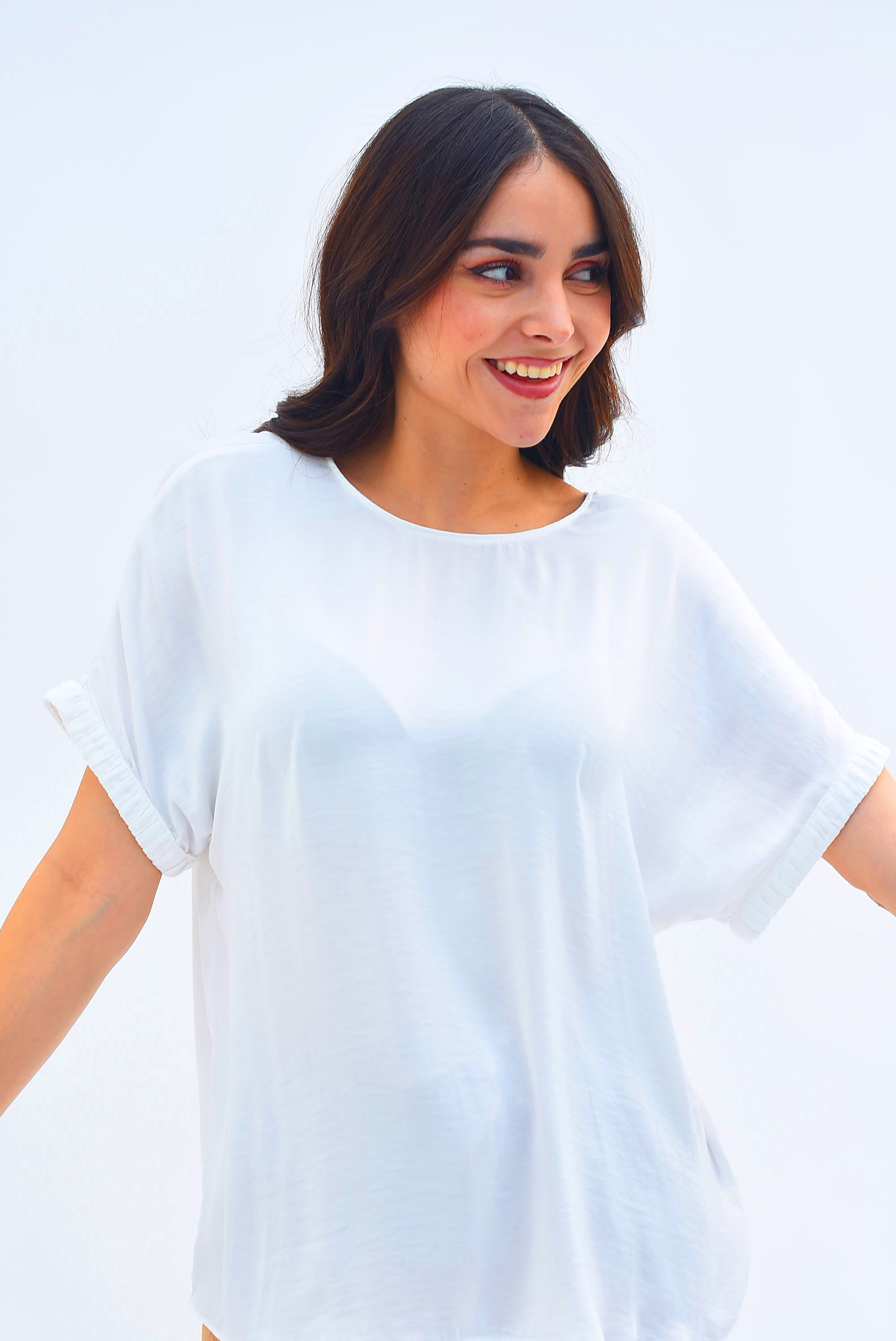 Blusa tipo seda Blanca