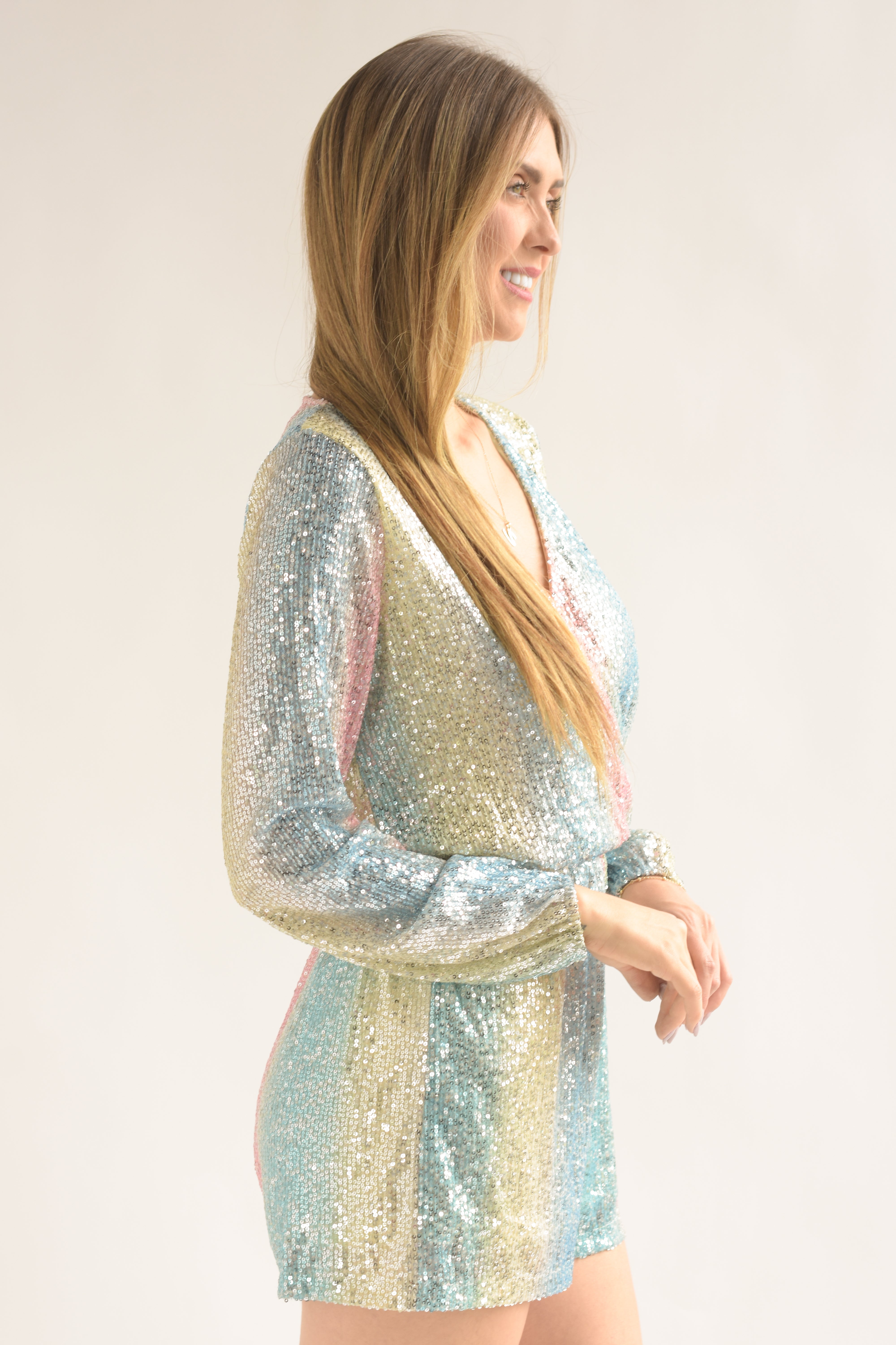 Romper lentejuela Multicolor Pasteles