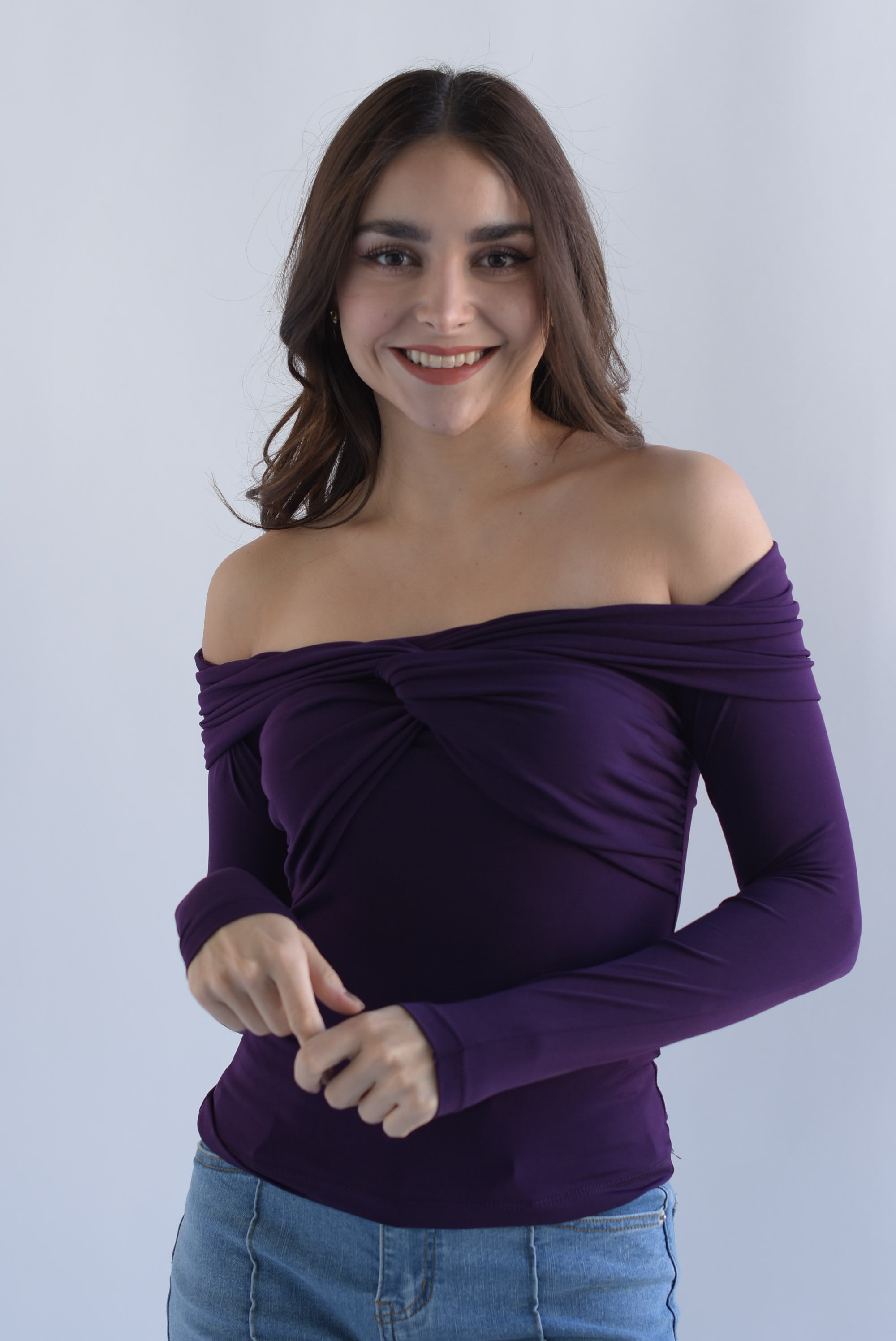 Blusa nudo off-shoulders Uva