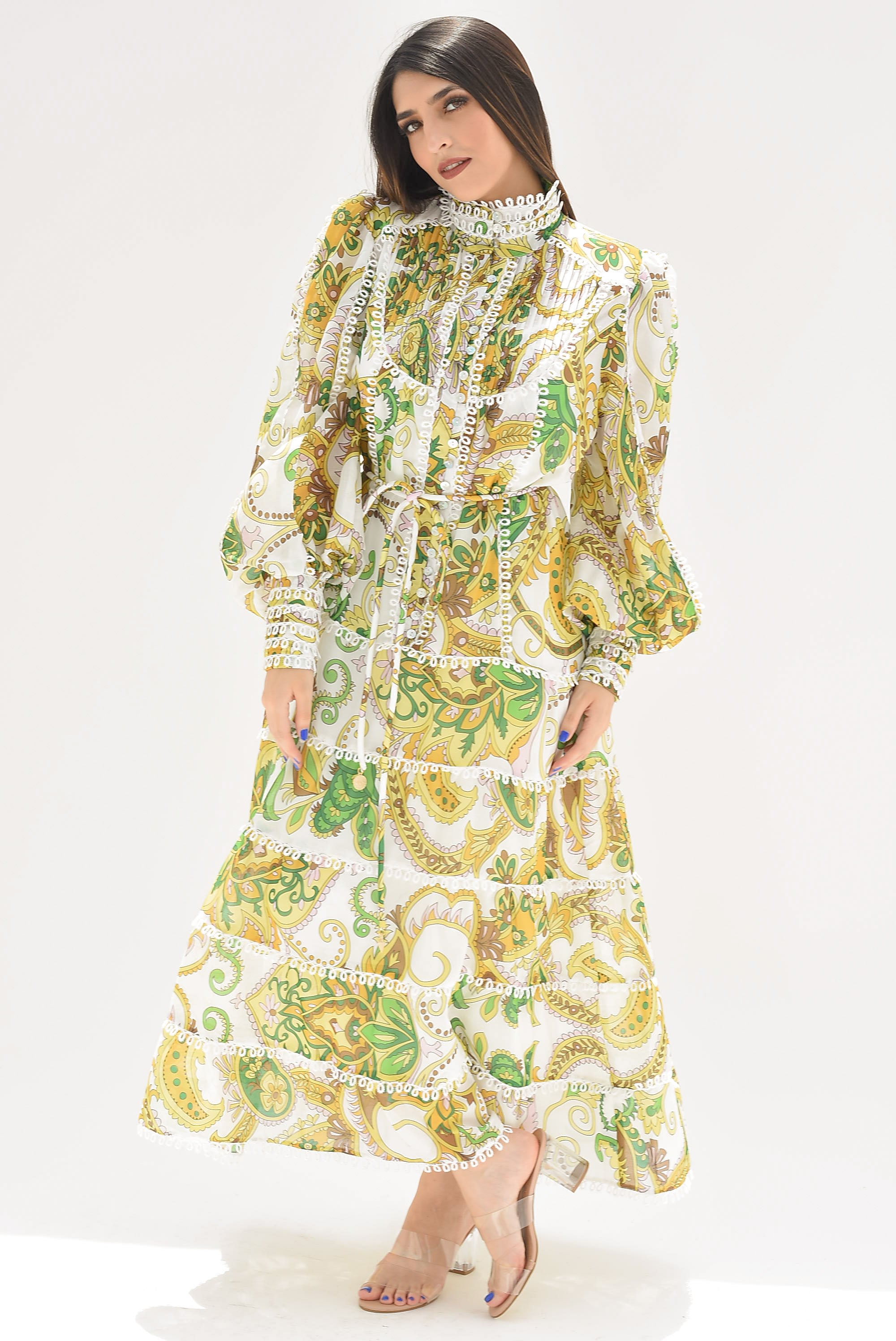 Maxidress Paisley Verde