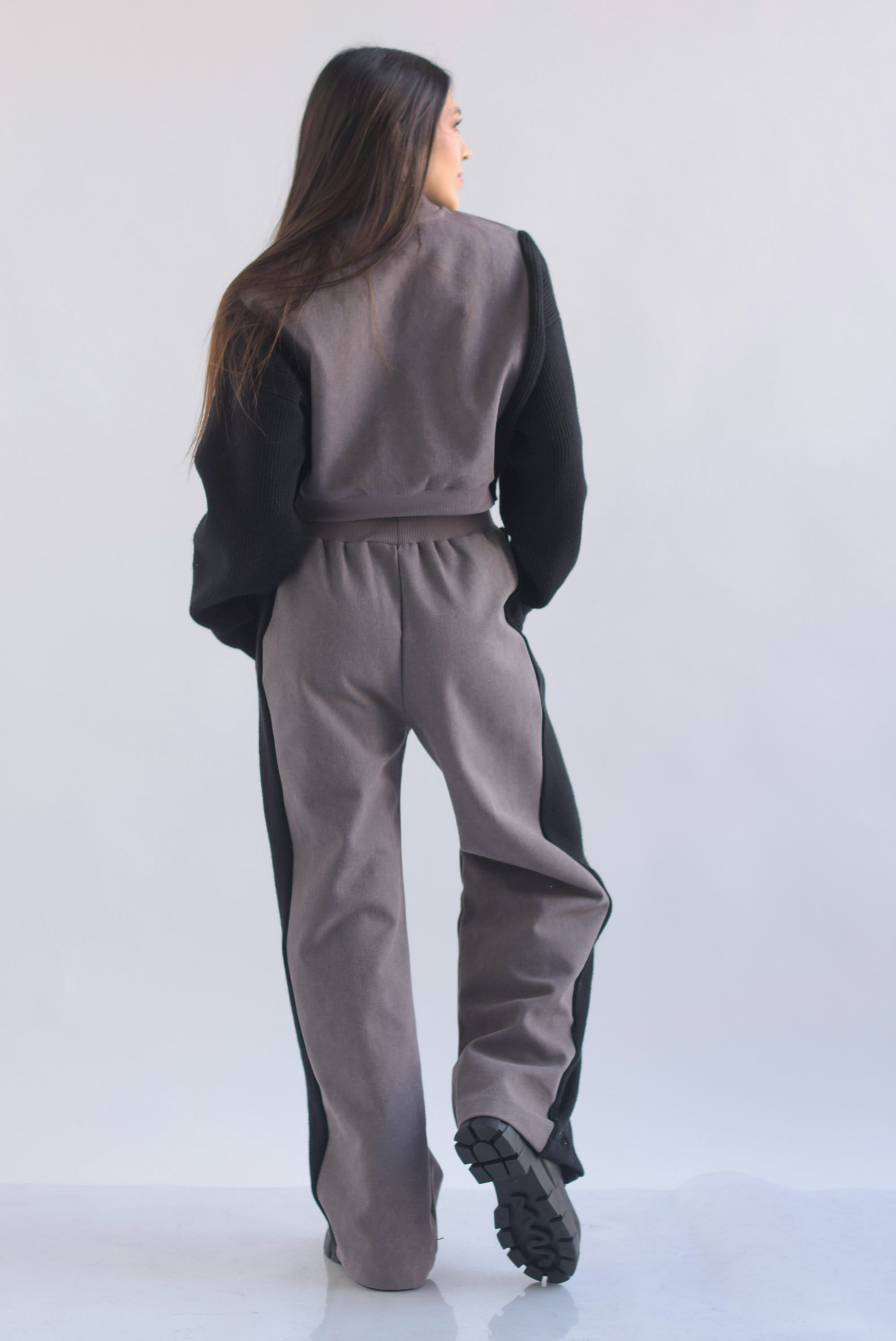 Set Pantalón y Chamarra denim con punto