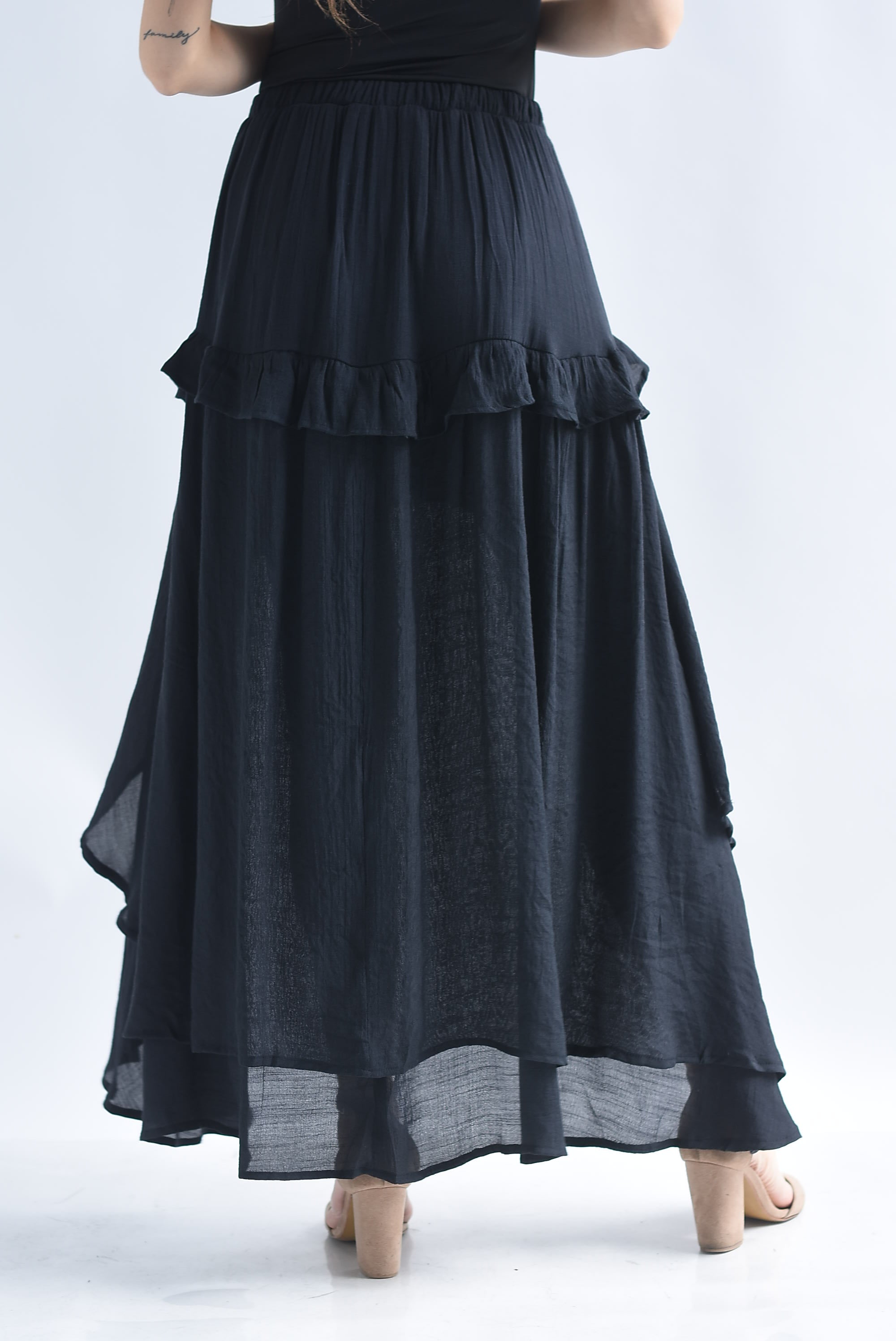 Falda boho asimétrica olanes