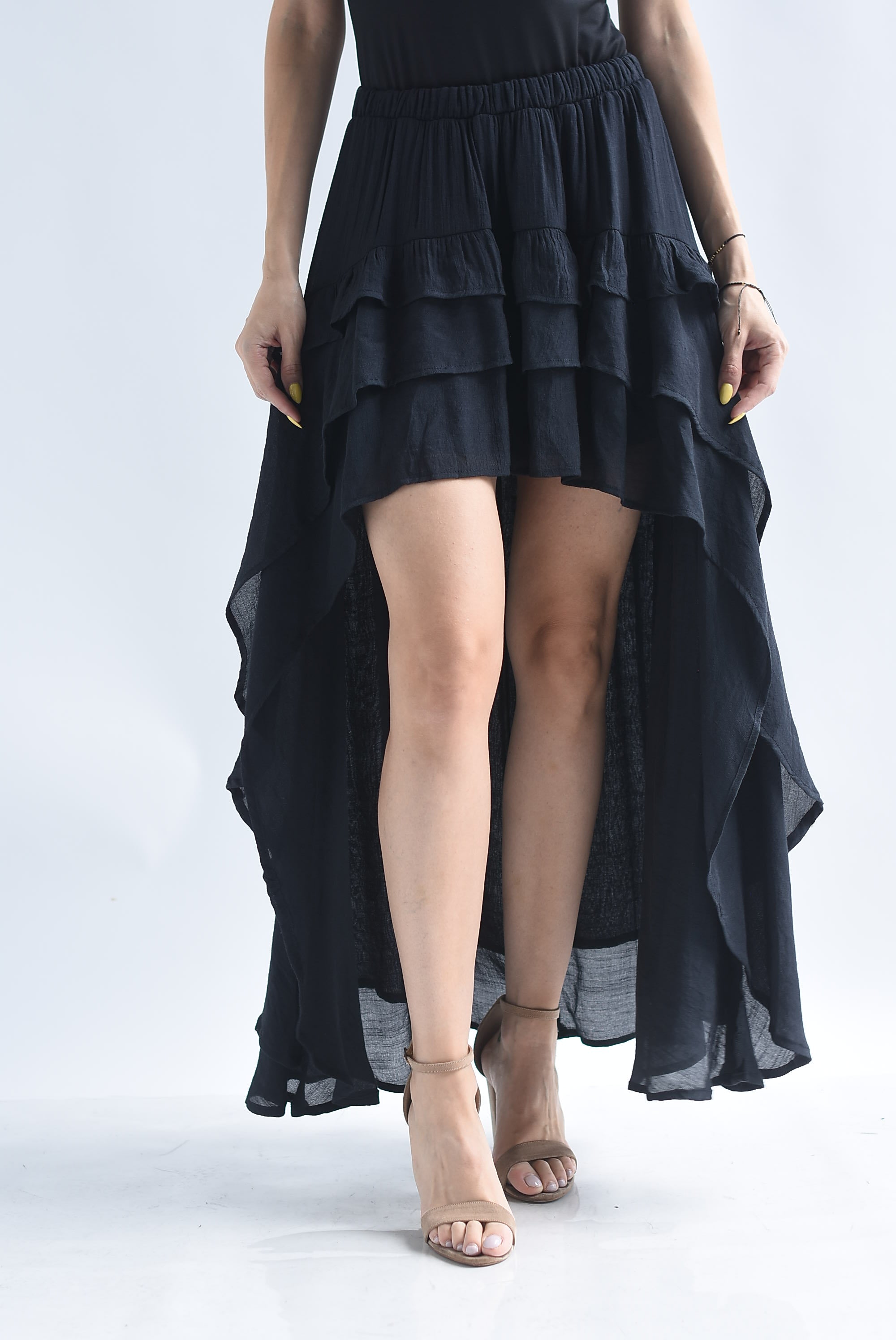 Falda boho asimétrica olanes