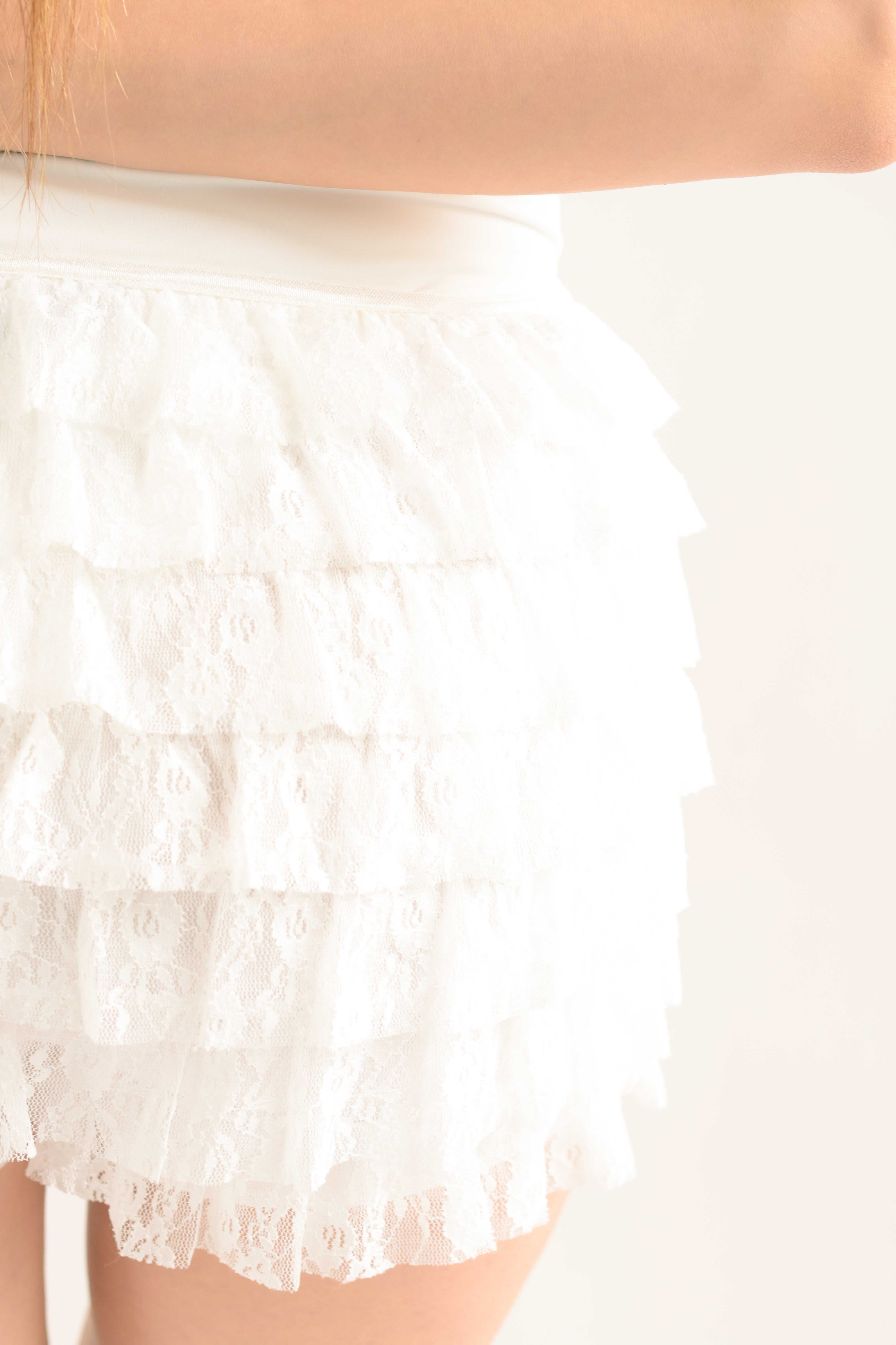 Short encaje olanes Blanco