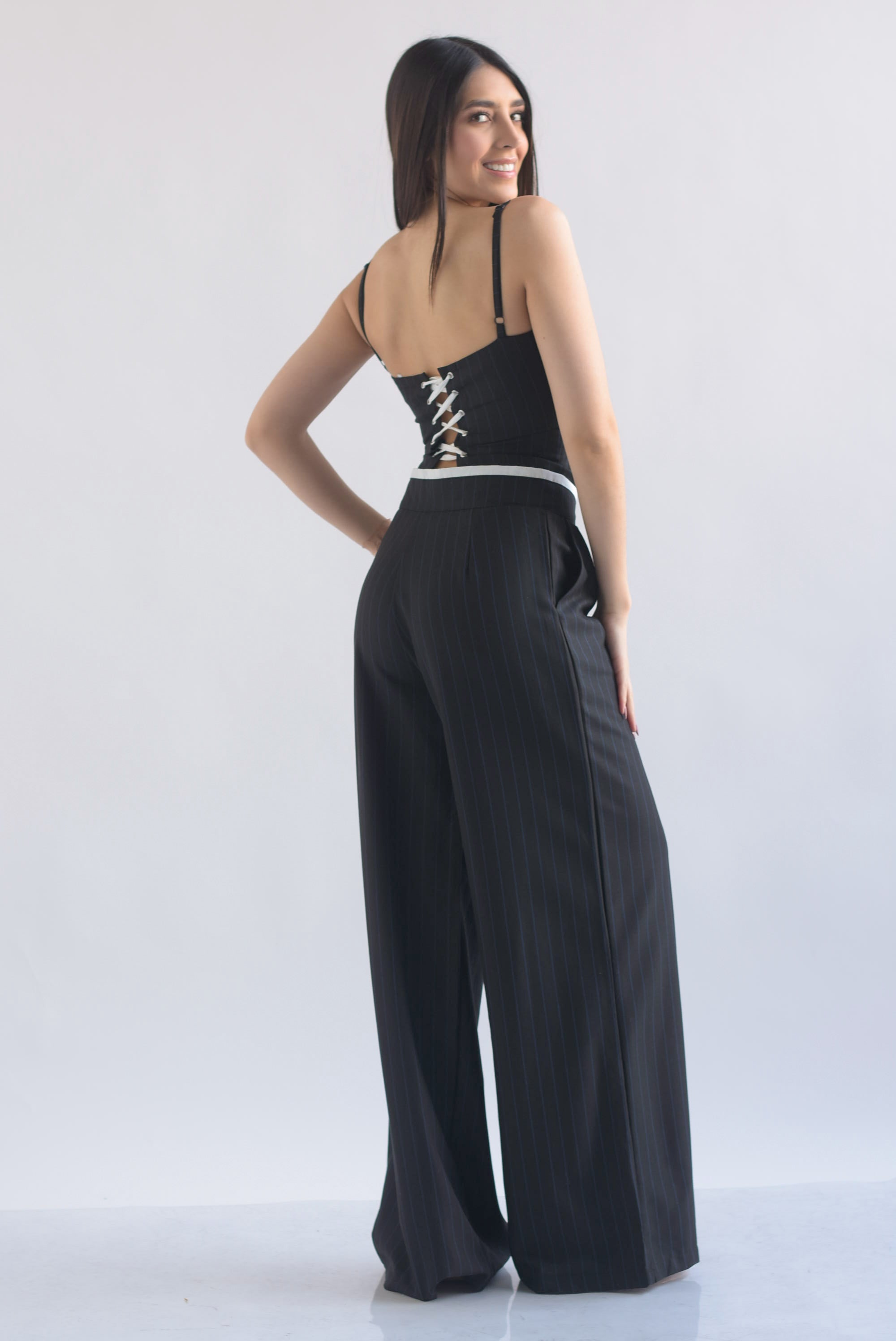 Set Pantalón y Top corset líneas