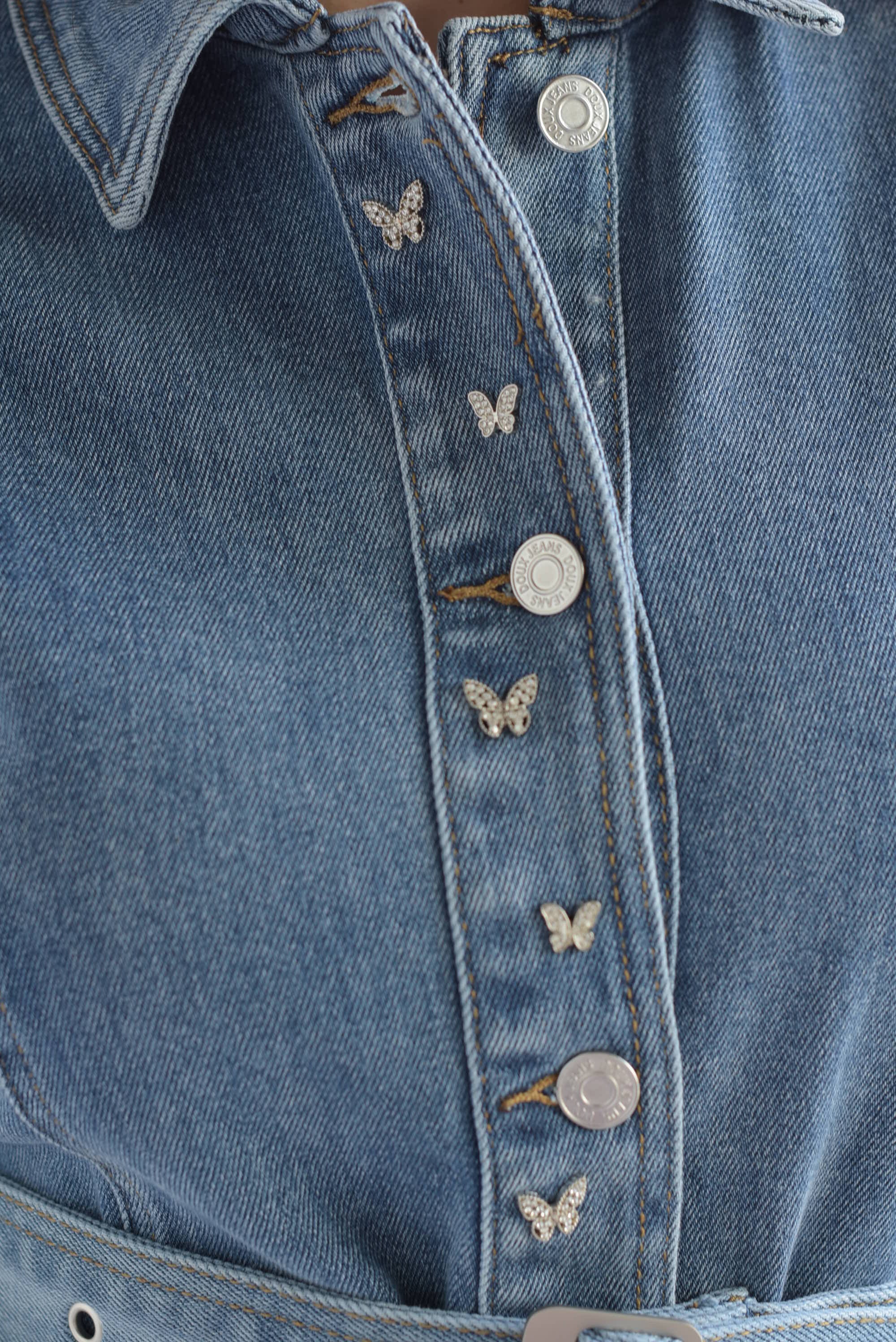 Chaleco Denim bolsillos maxi